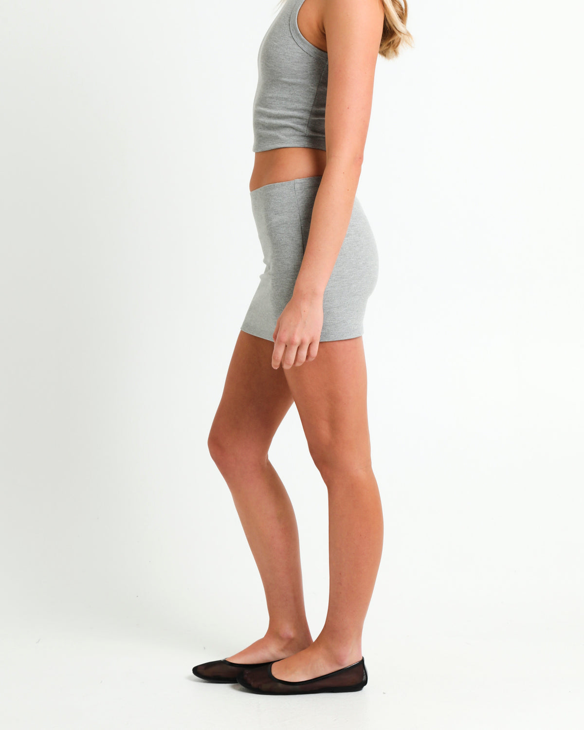 Soft Knit Mini Skirt MID GREY
