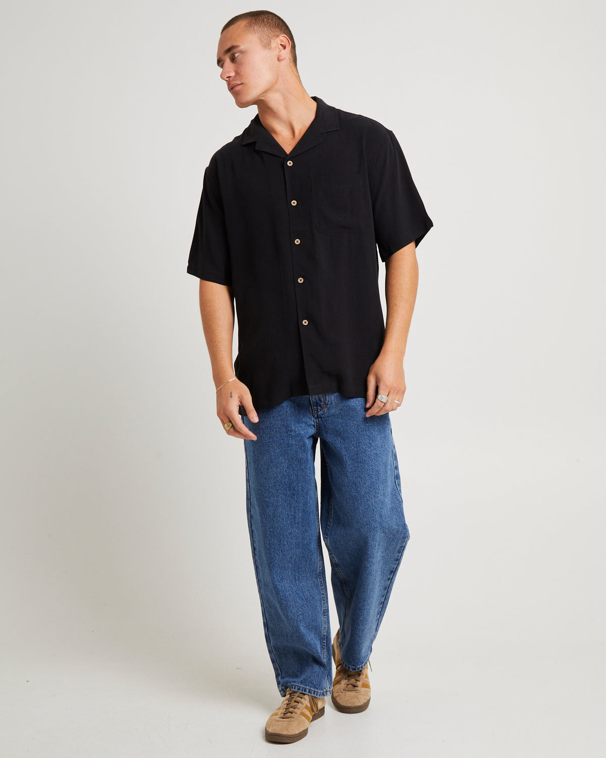 Dion Short Sleeve Resort Shirt BLACK