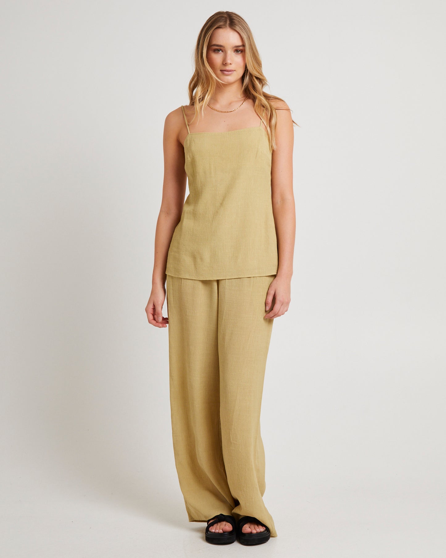 Indra Crinkle Tie Back Top