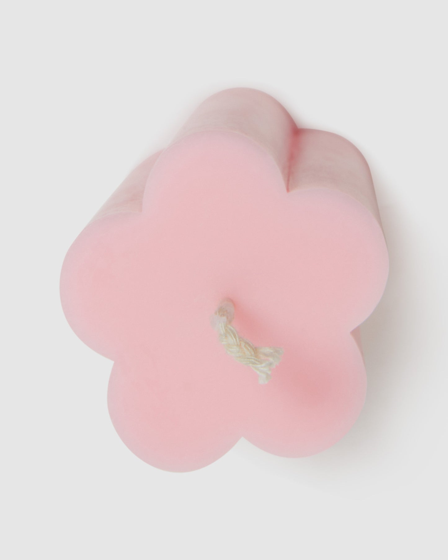 Pink Bloom Pillar Candle Marshmallow Pink