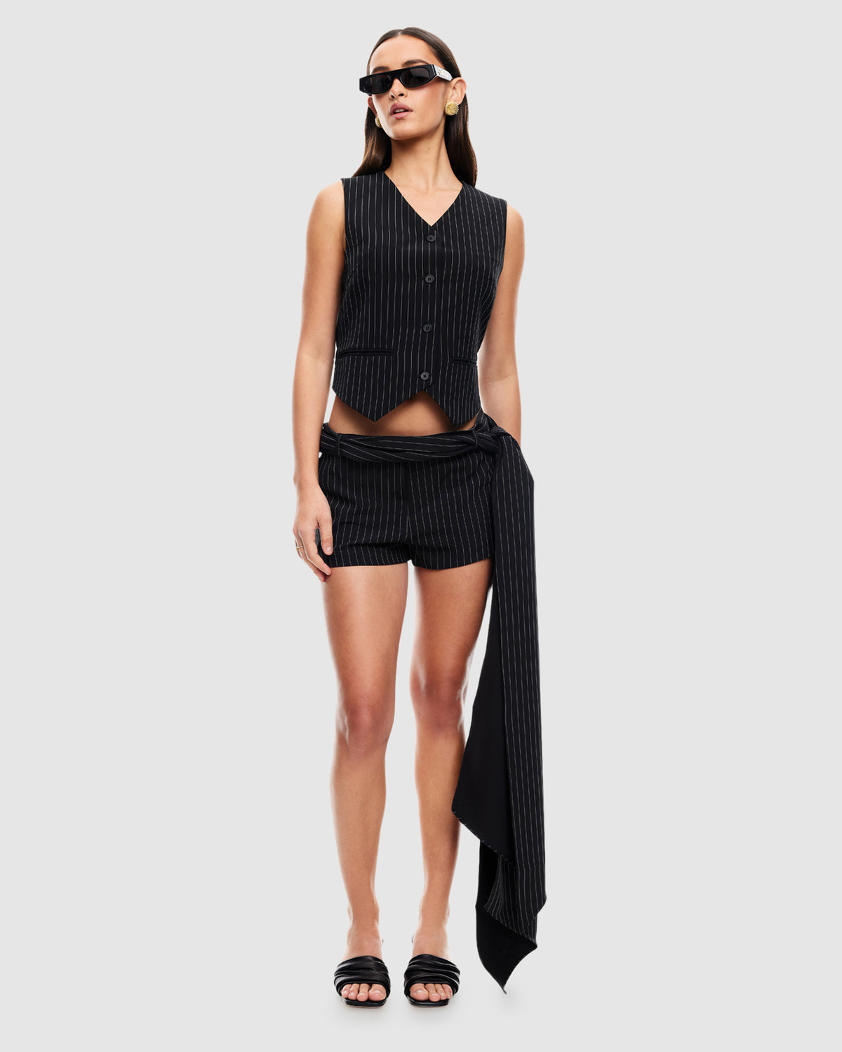 Heiress Vest ONYX PINSTRIPE