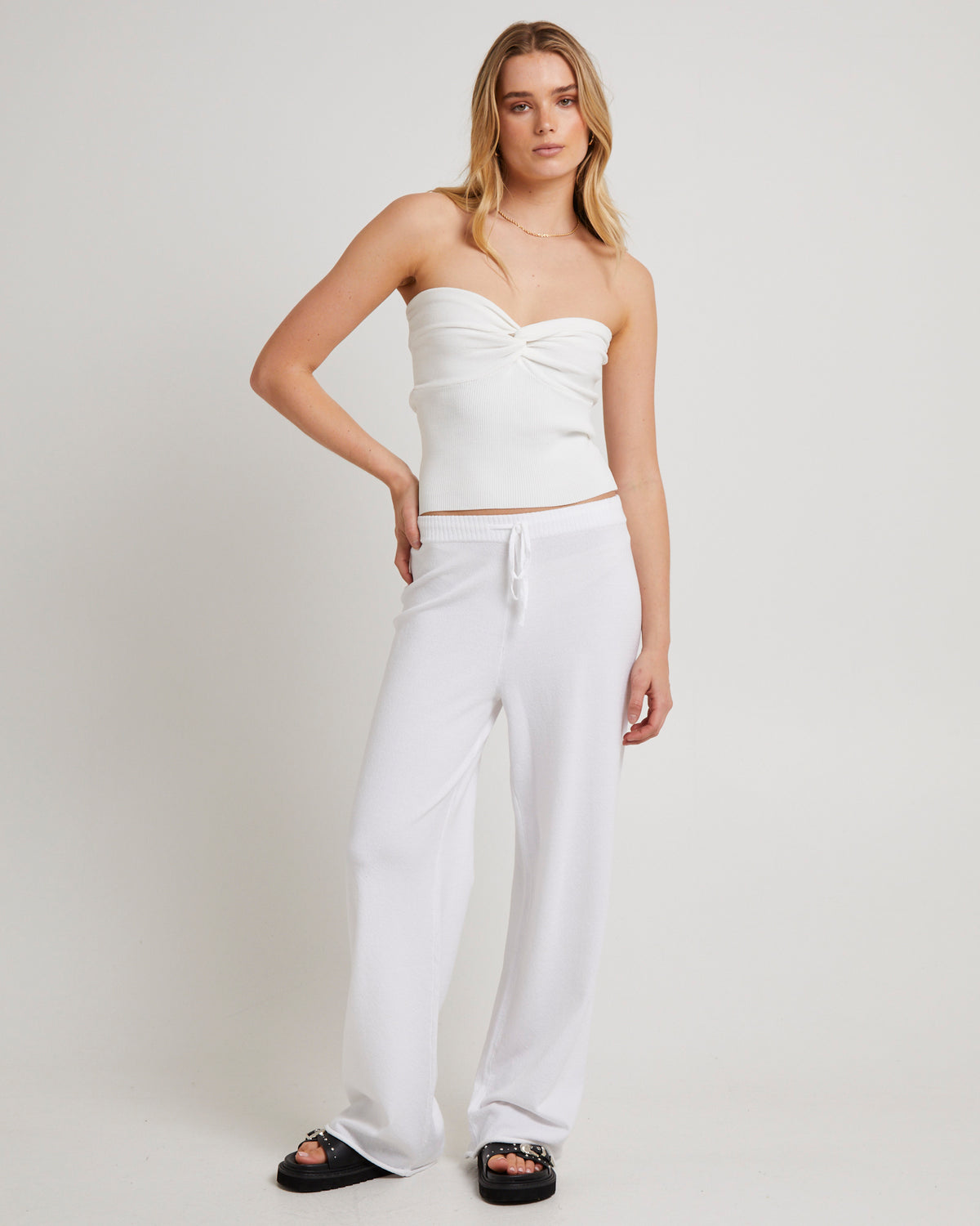 Knit Bandeau WHITE