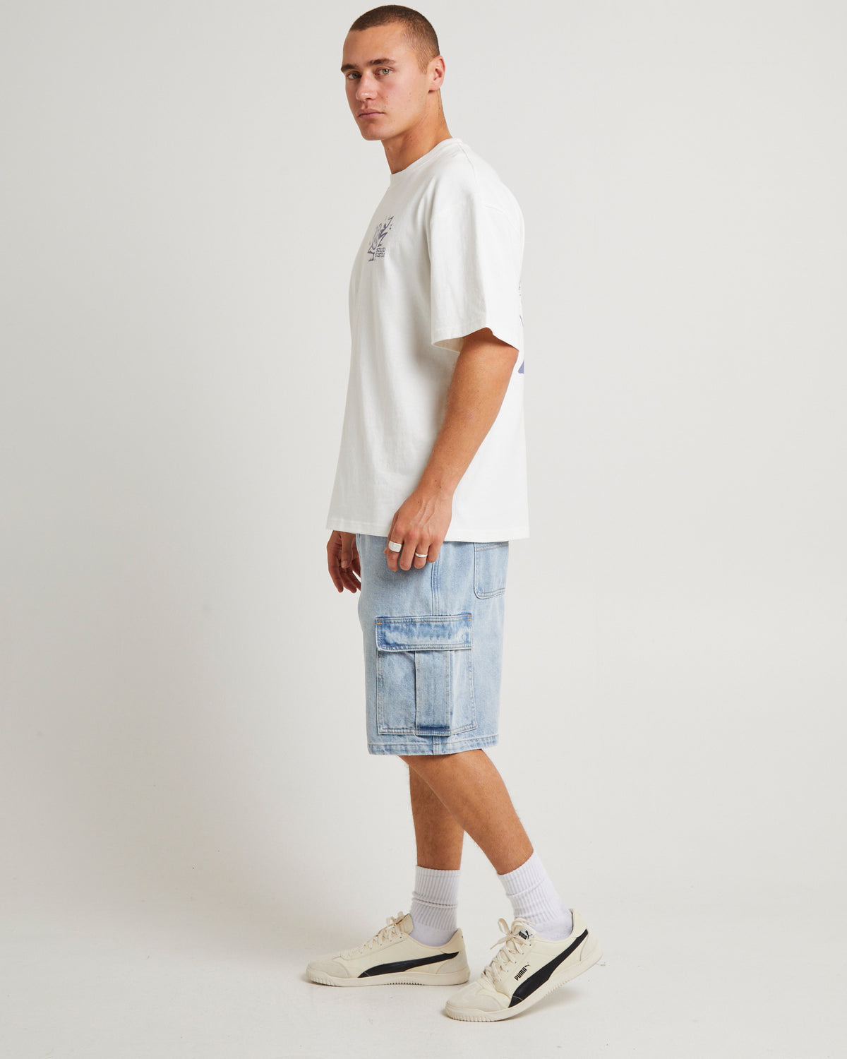 Sound System Short Sleeve T-Shirt VINTAGE WHITE