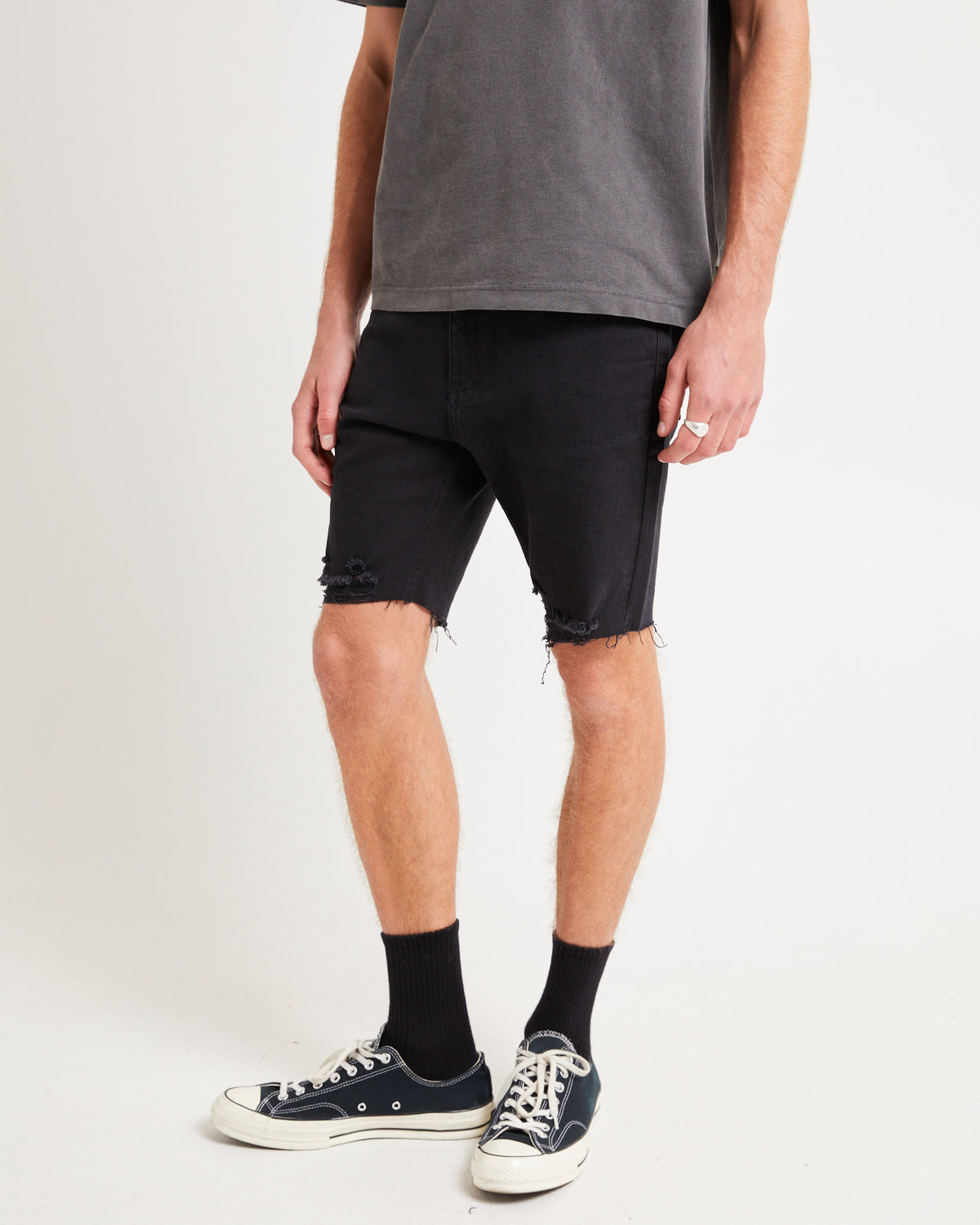 Pistol Denim Shorts BLACK