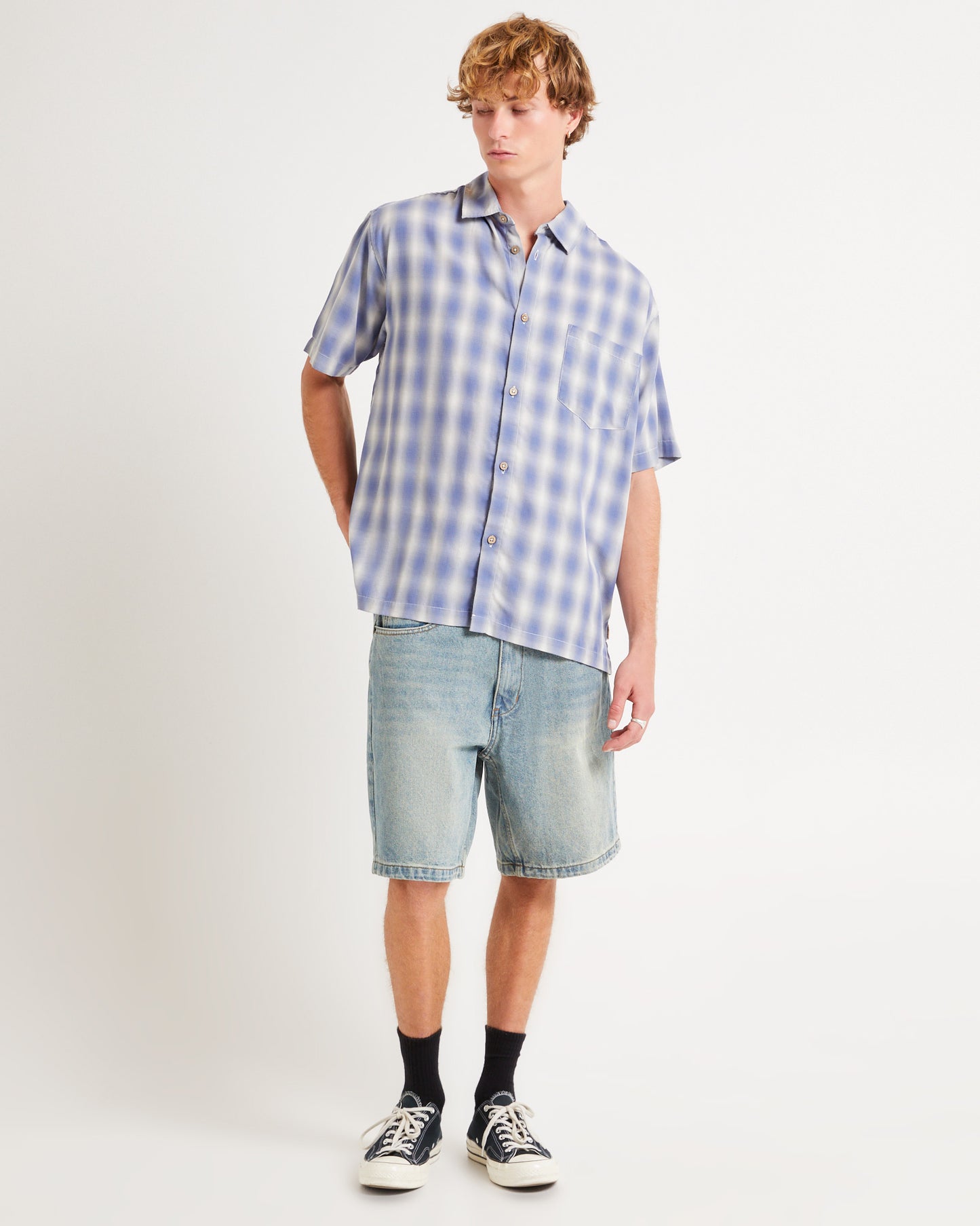 Dazed Ombre Check Short Sleeve Shirt