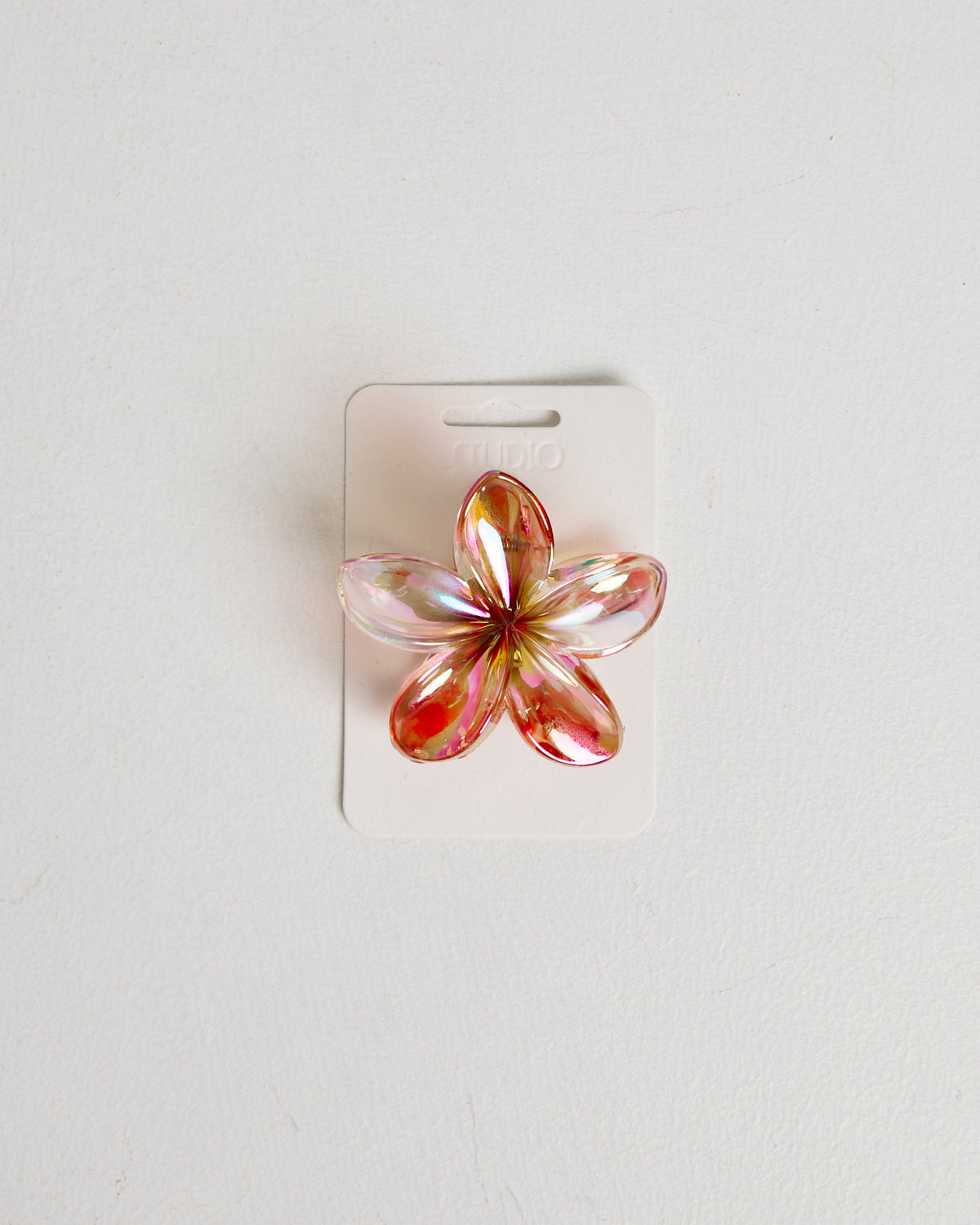 Metallic Flower Clip PINK