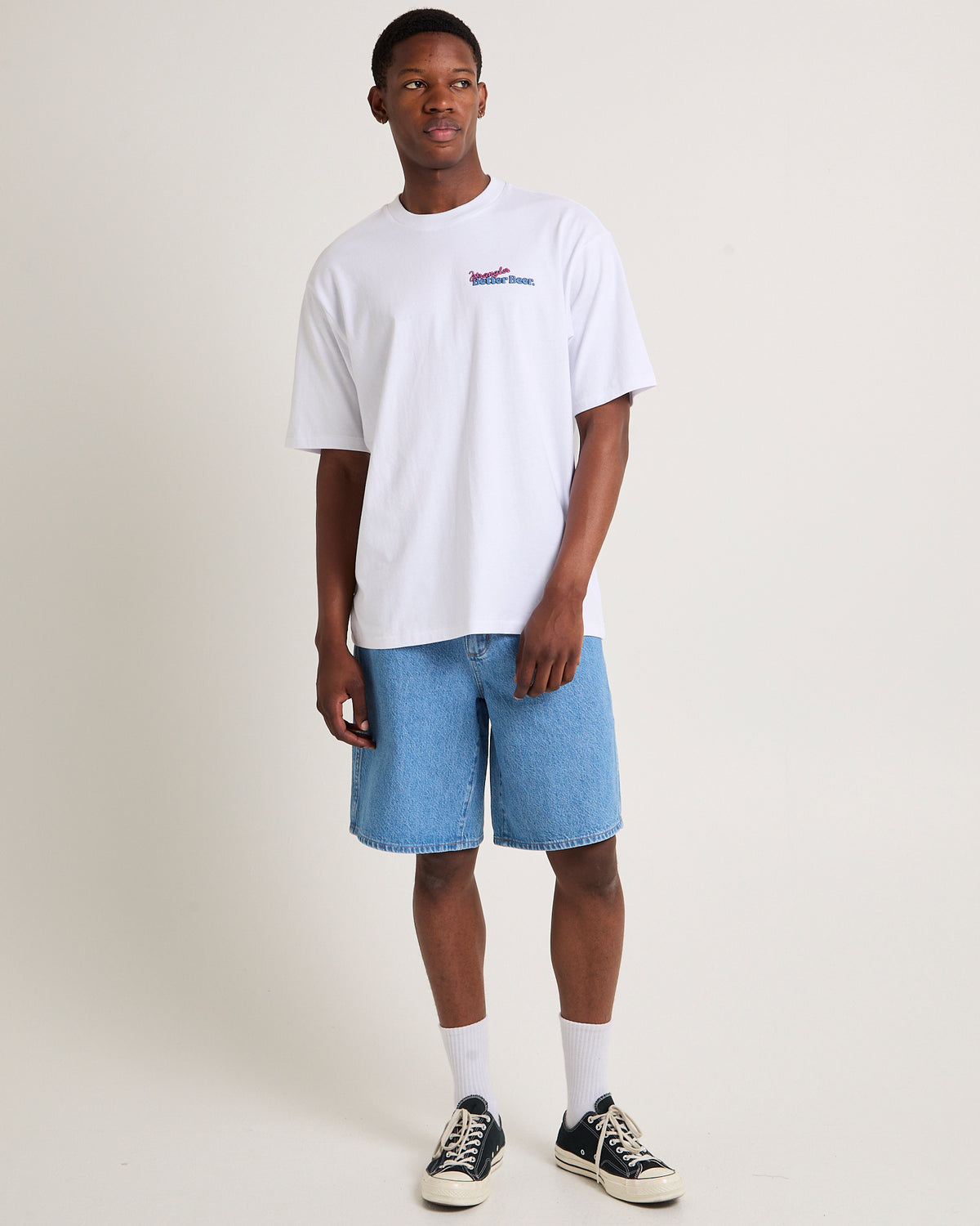 Wrangler x Better Beer Crazy Eights Slacker T-Shirt WHITE