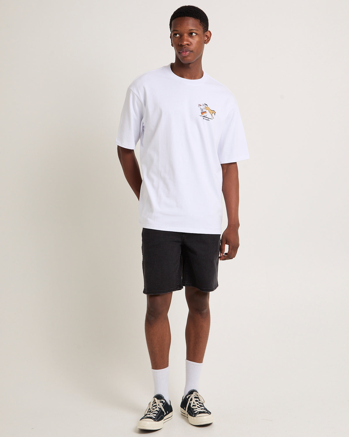 Wrangler x Better Beer Kicked Slacker T-Shirt WHITE