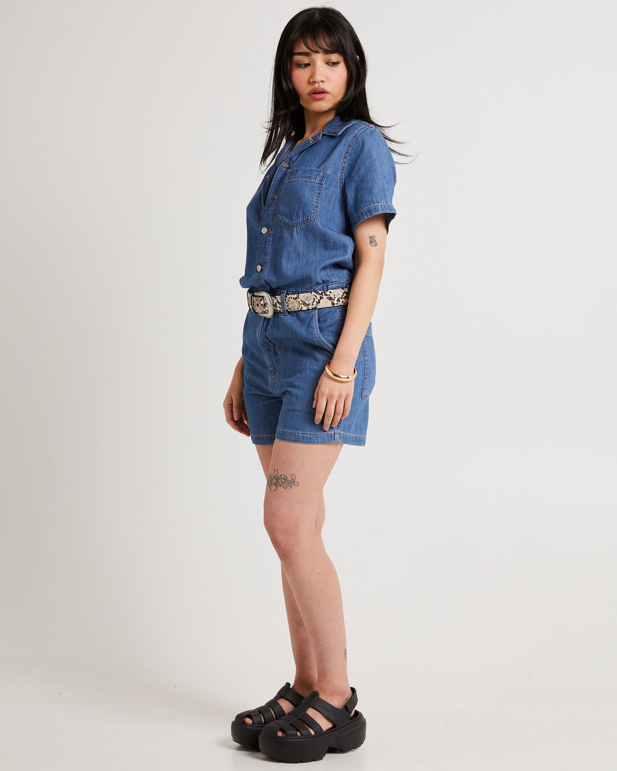Shorts Sleeve Denim Heritage Romper PLAYDAY JUMPSUIT