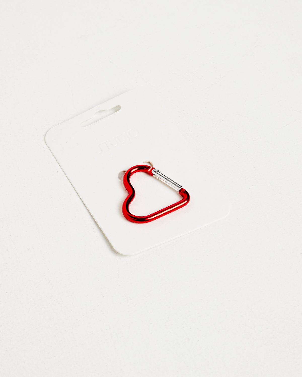 Heart Carabiner Keyring RED