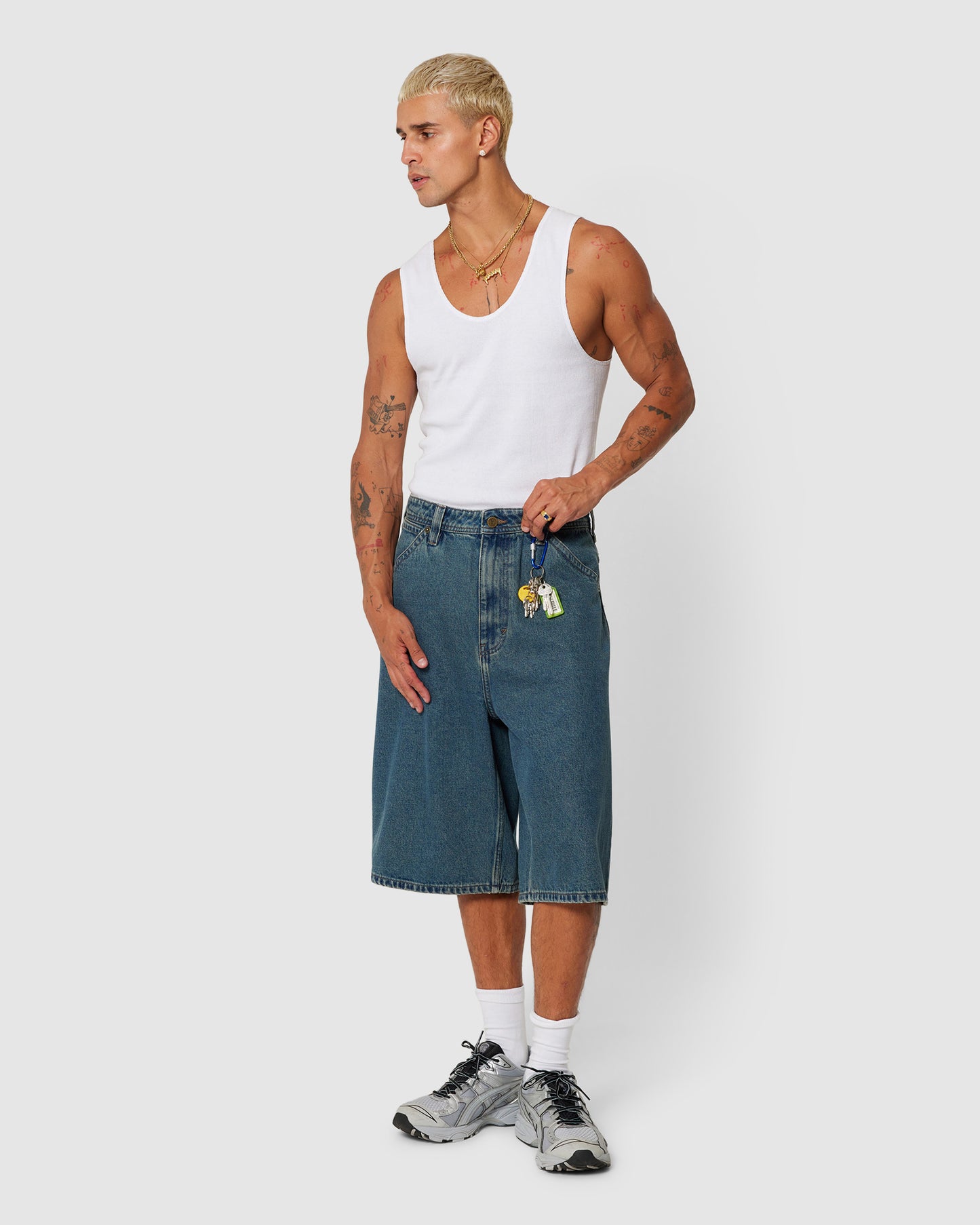 A6 Big Work Denim Shorts Felix