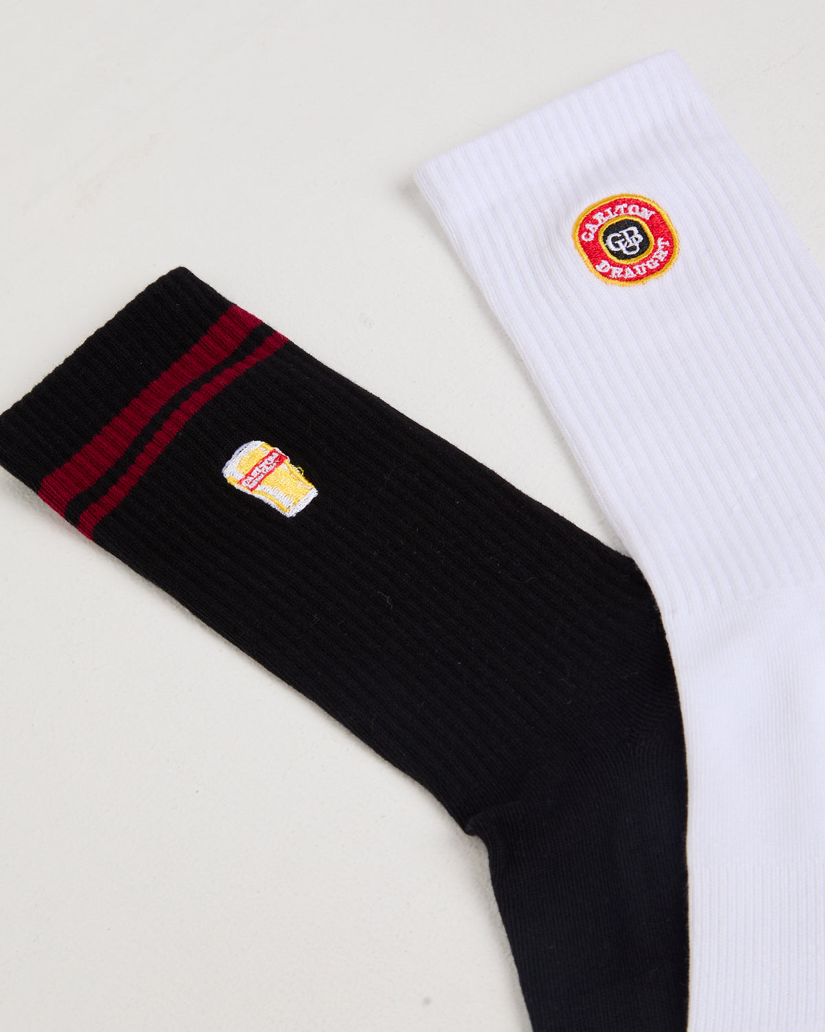 Carlton Draught Micro Pint Sneaker Socks 2 Pack ASSORTED