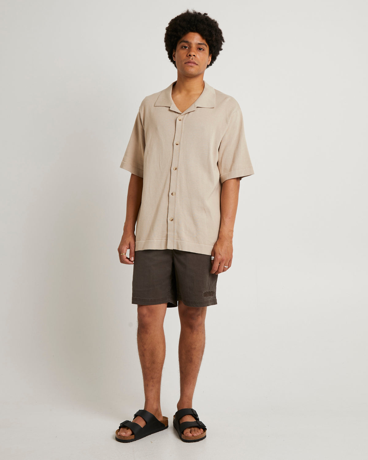 Bowler Knit Classic Shirt STONE