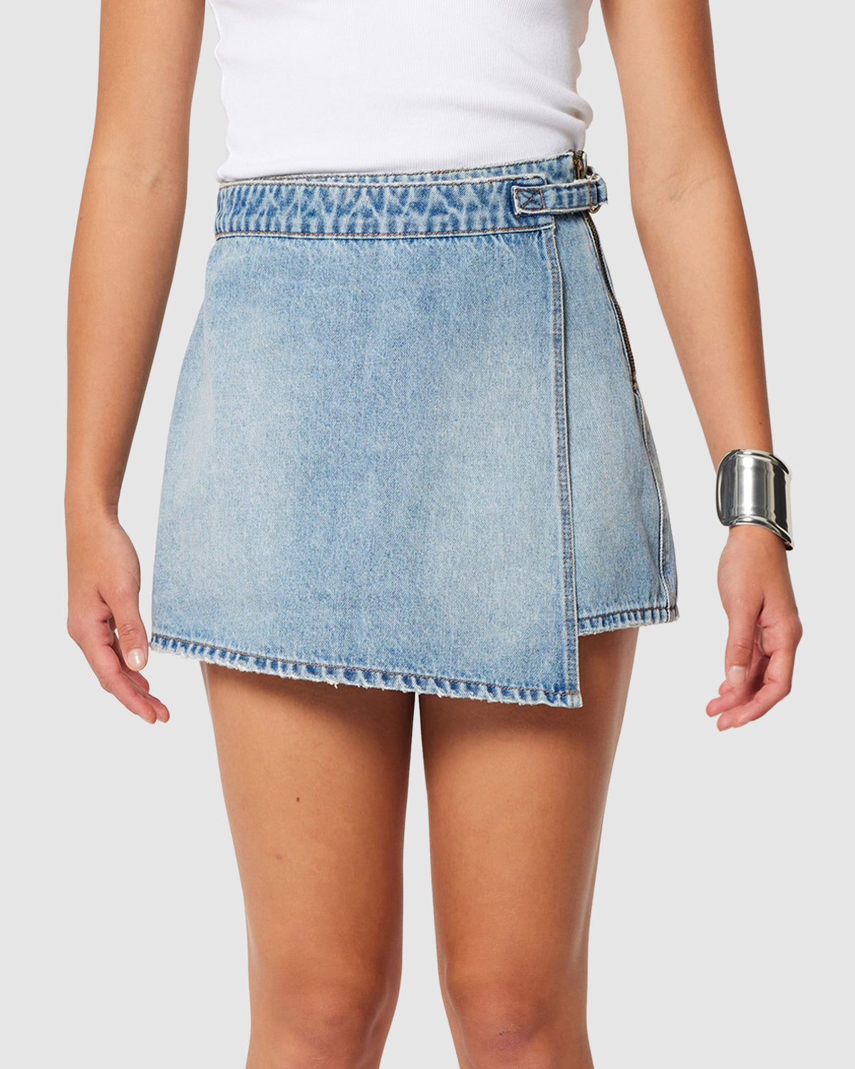 Denim Skort True Rinse LIGHT VINTAGE BLUE