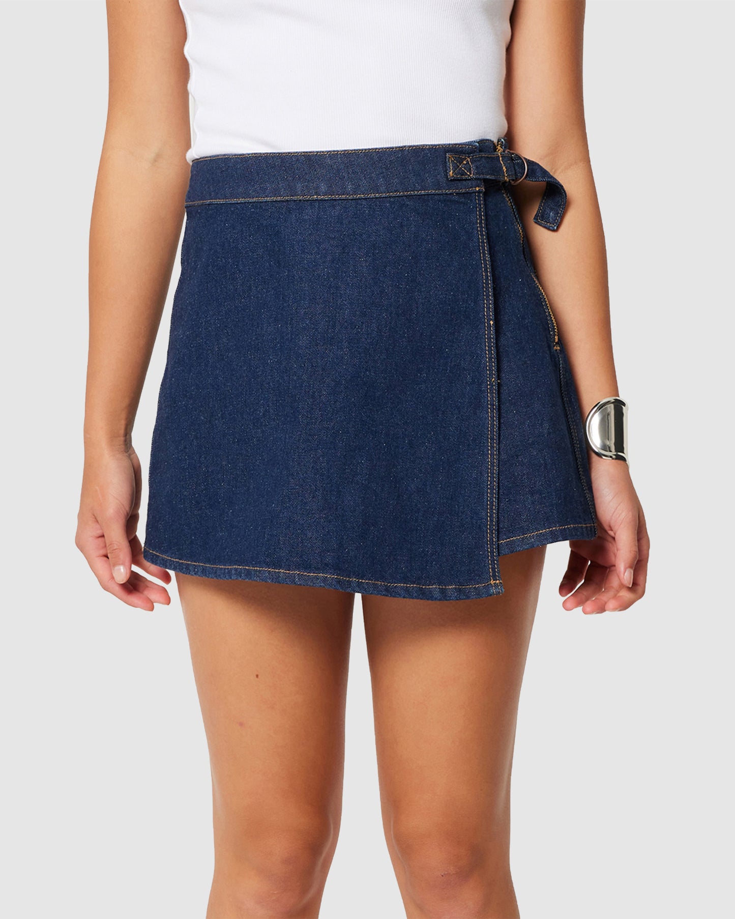 Denim Skort True Rinse