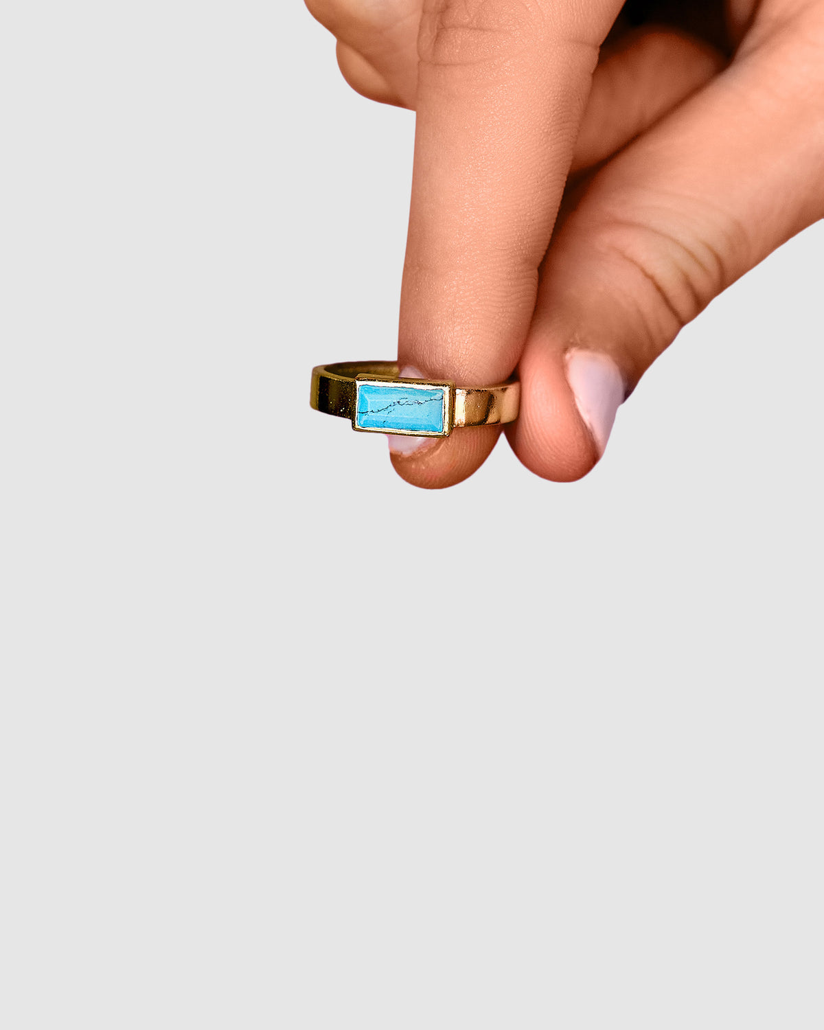 Tulum Turquoise Gold Ring GOLD