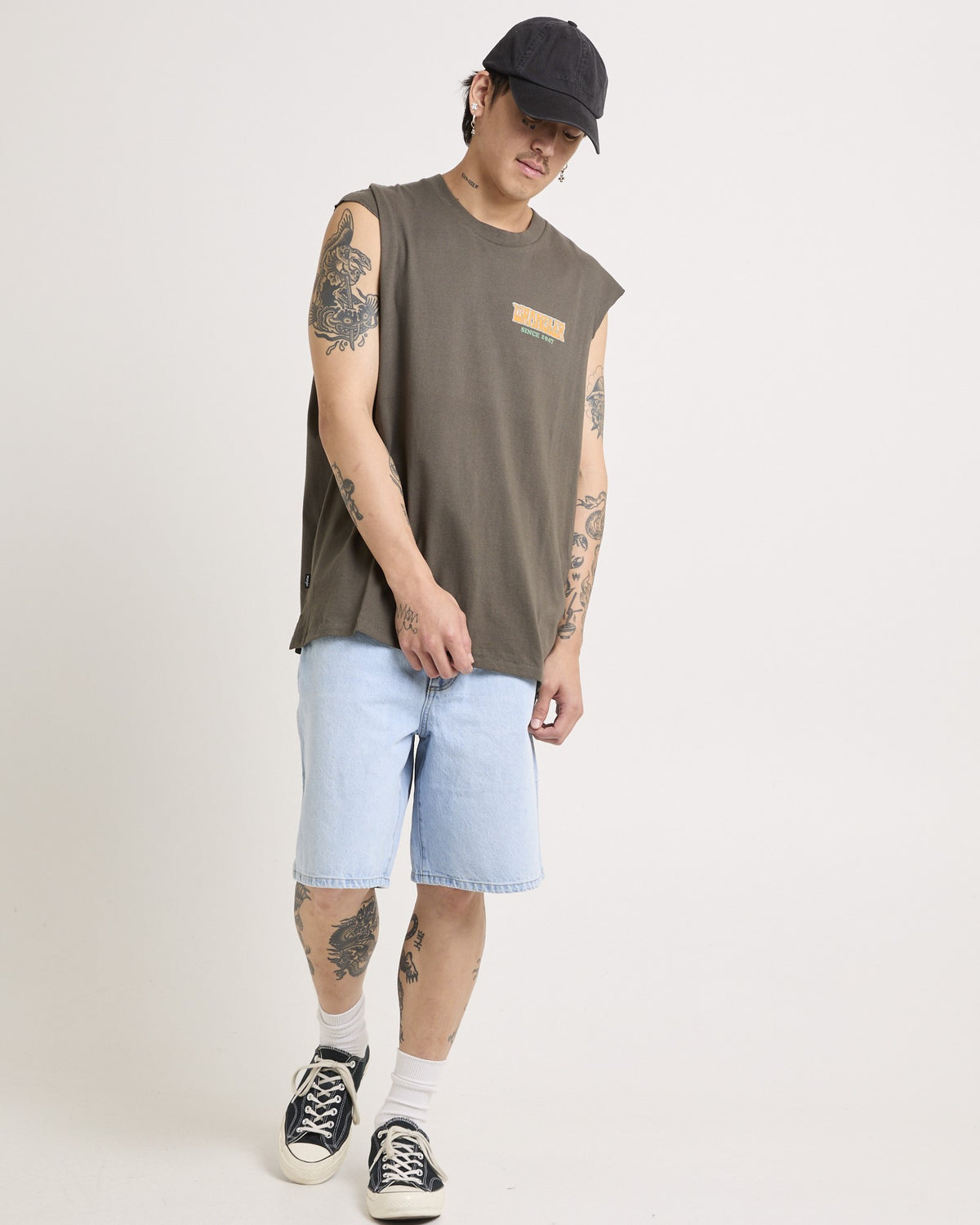 Hollow Fangs Muscle Tee DARK SLATE
