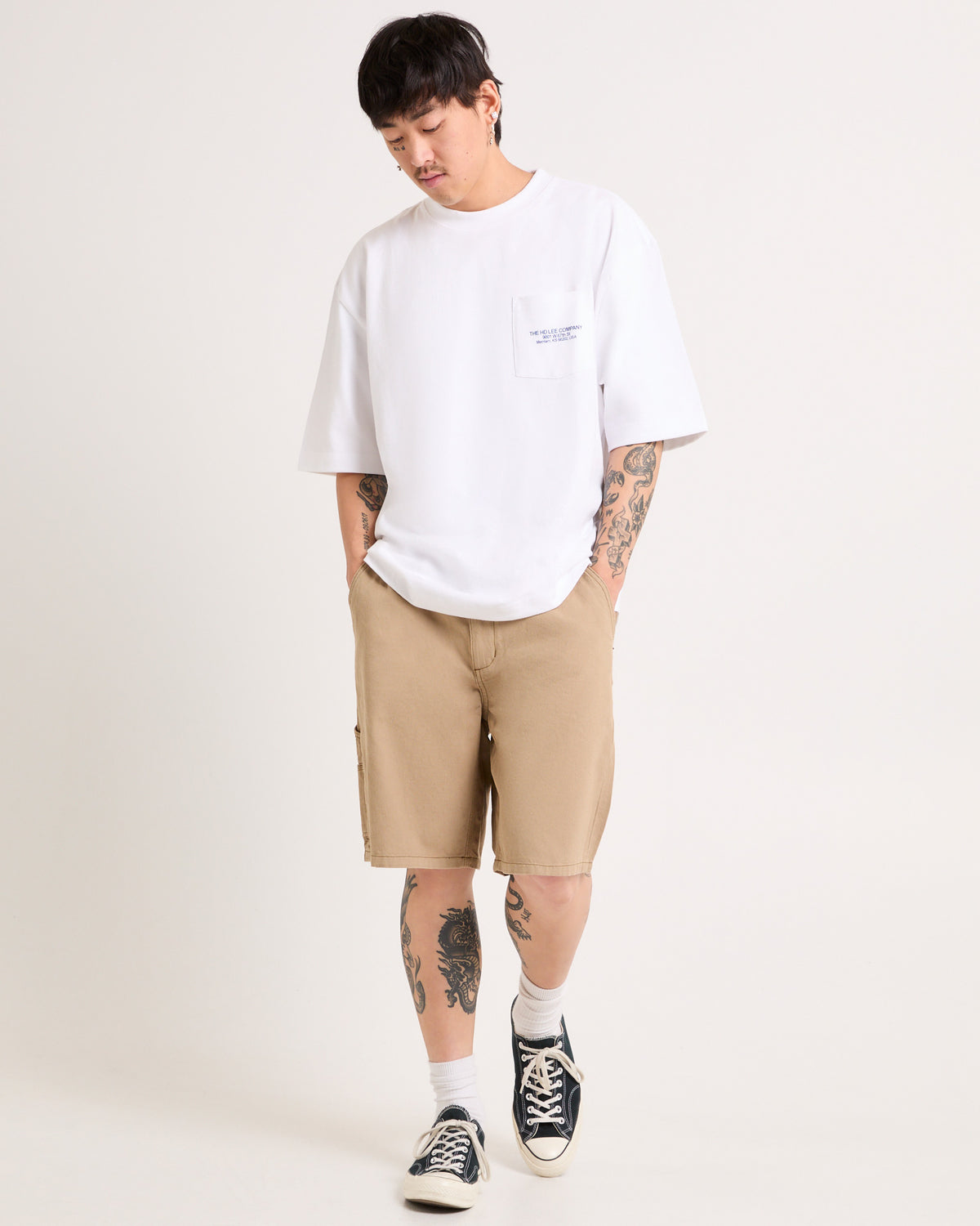 L-Five Biggie Baggy Worker Shorts SANDSTONE