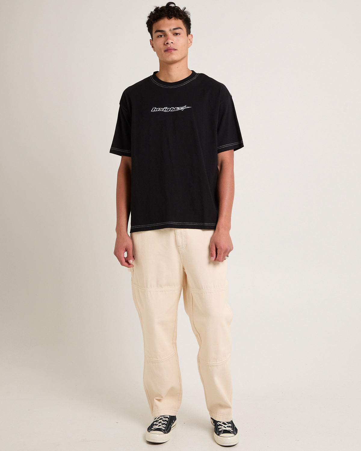 Nights Contrast T-Shirt BLACK