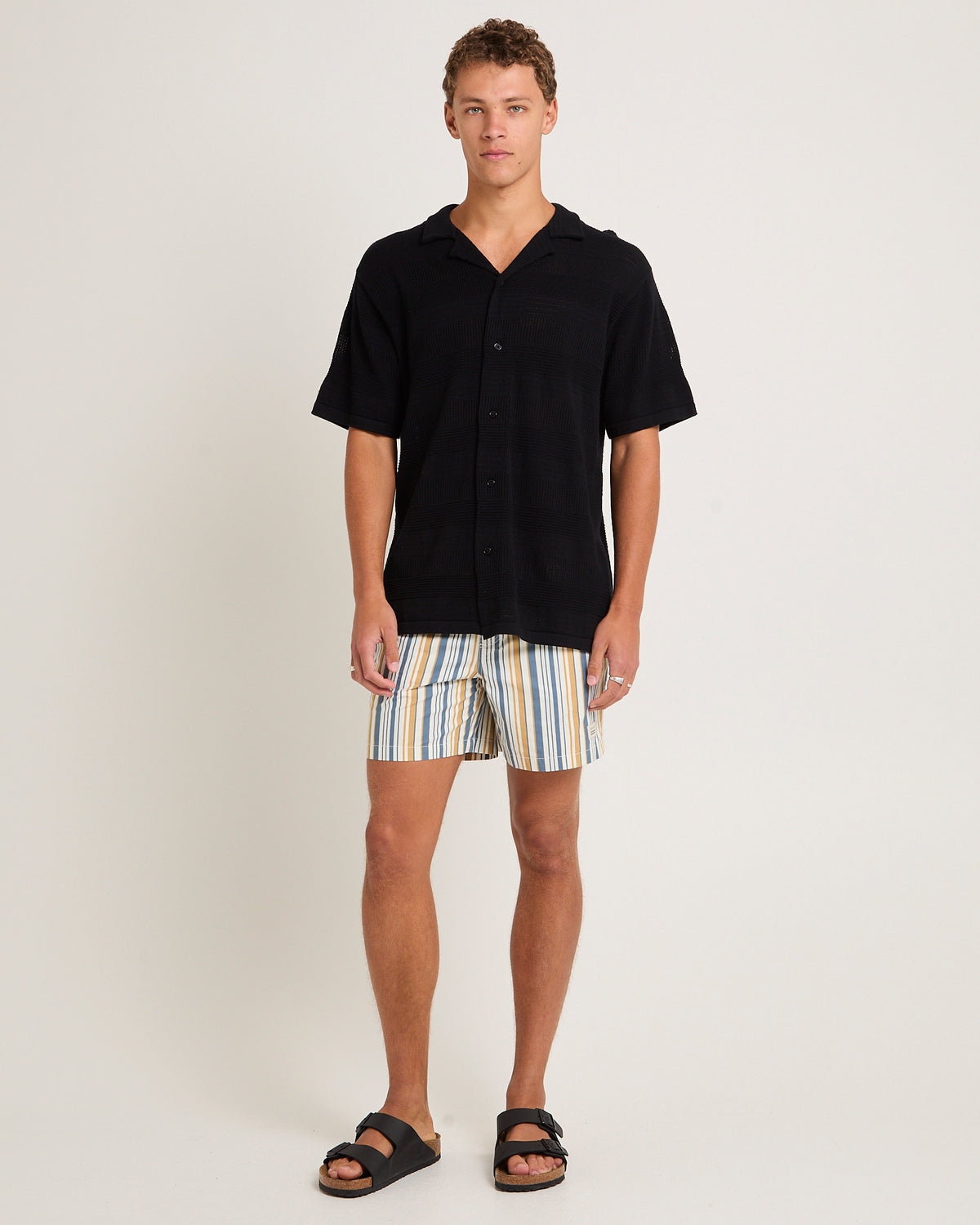 Galvin Striped Boarshorts BLUE