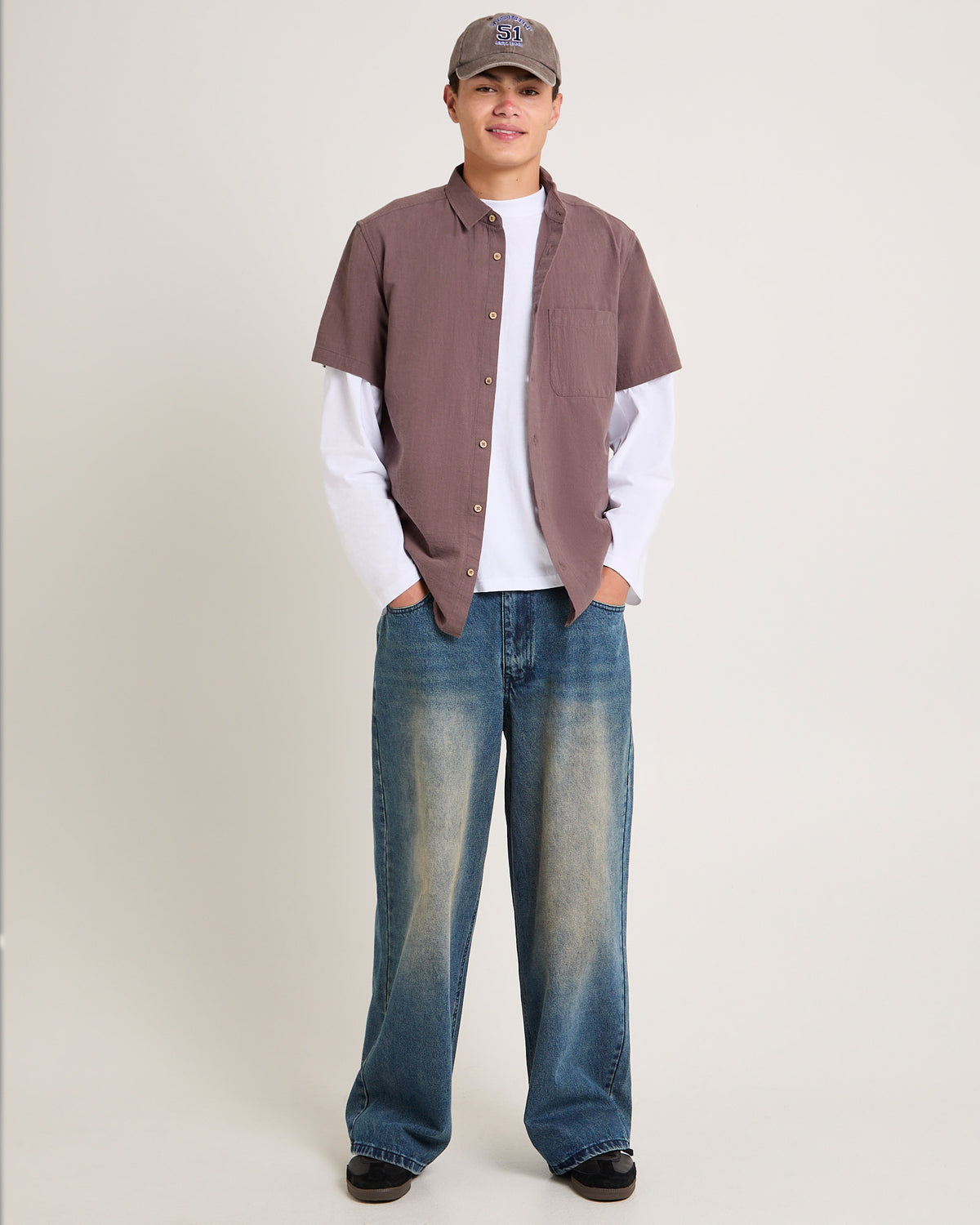Louie Short Sleeve Shirt BROWN