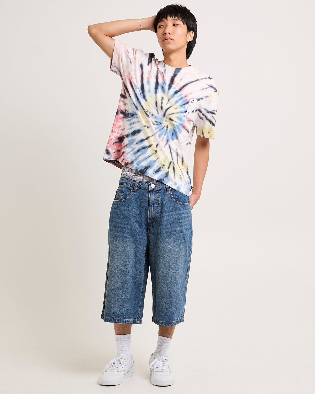 Snooker Tie Dye Cropped T-Shirt MULTI