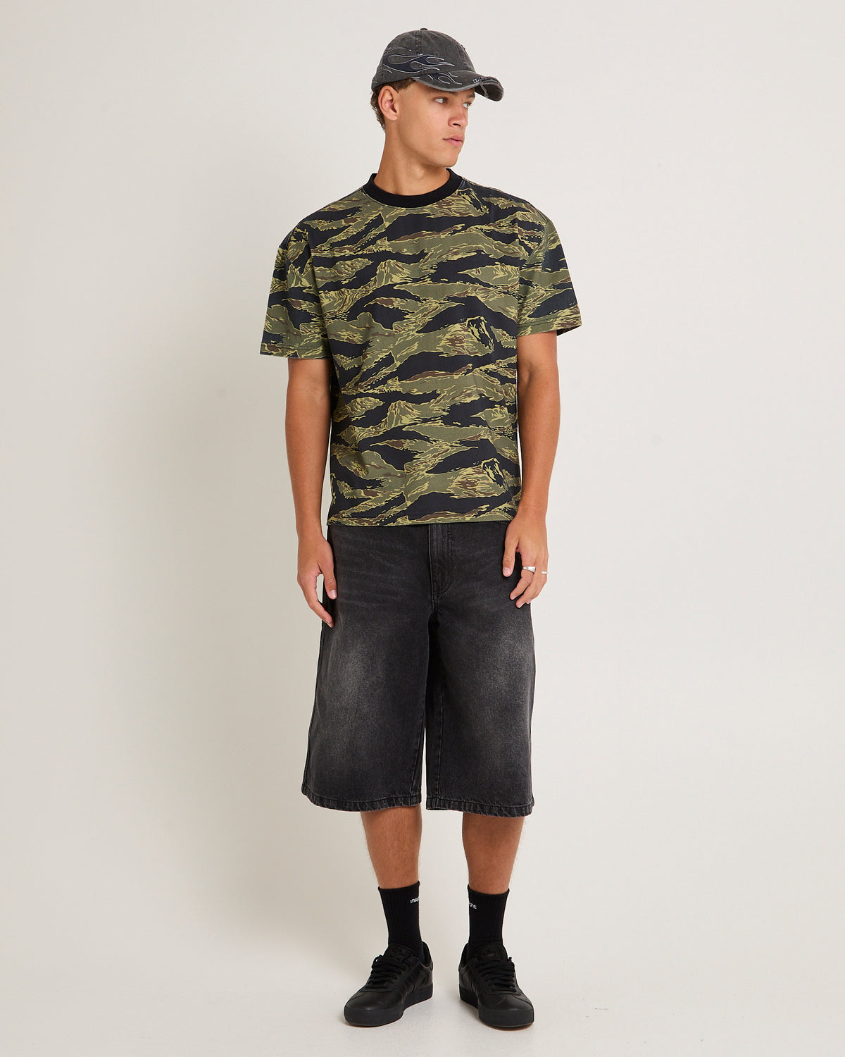 Tiger Camo Cropped T-Shirt MUTLI