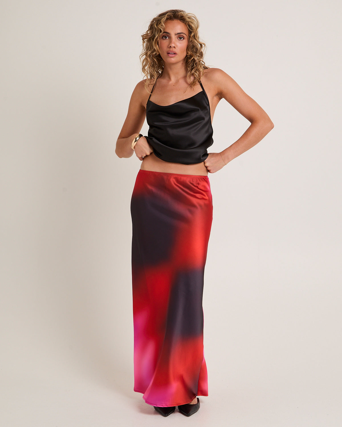 Vila Ombre Slip Maxi Skirt ASSORTED