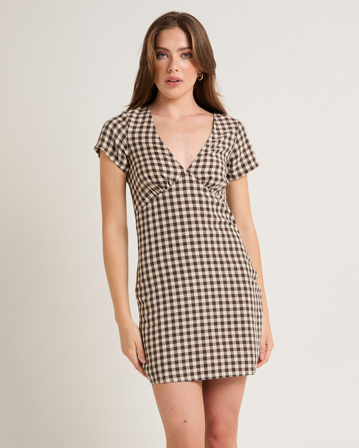Gambet Check Tea Dress BLACK/SAND