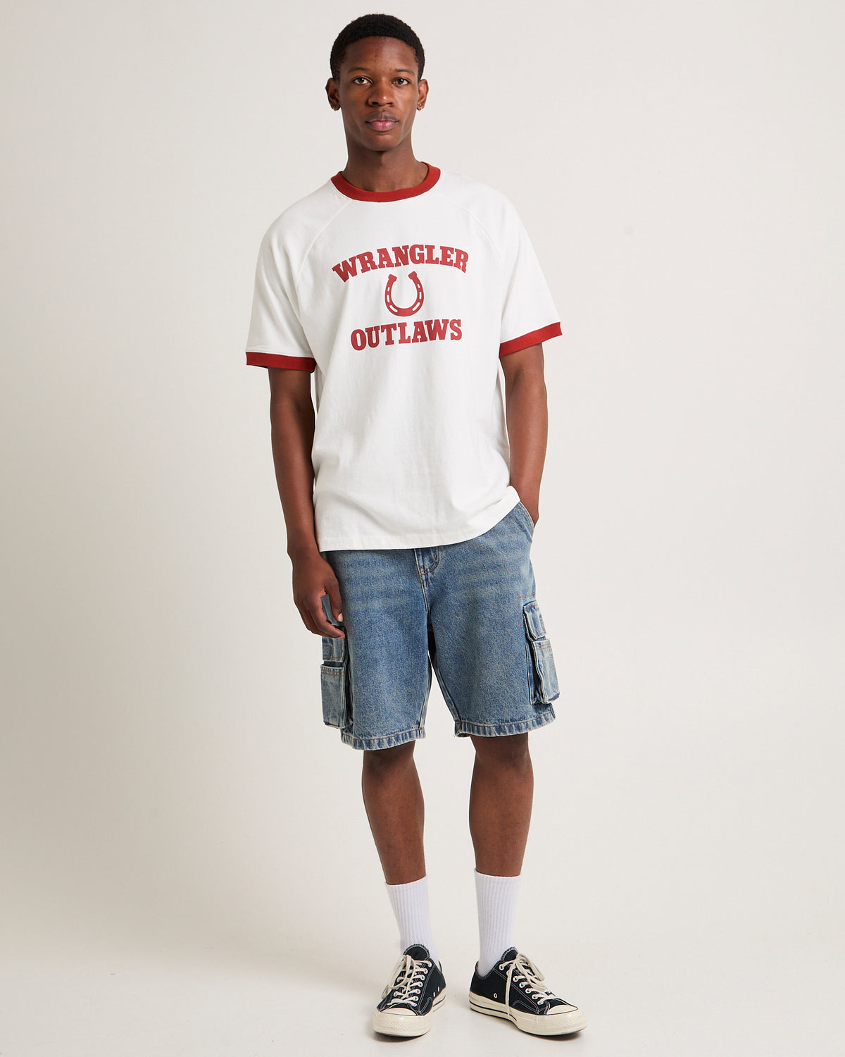 Outlaws Ringer Tee VINTAGE WHITE