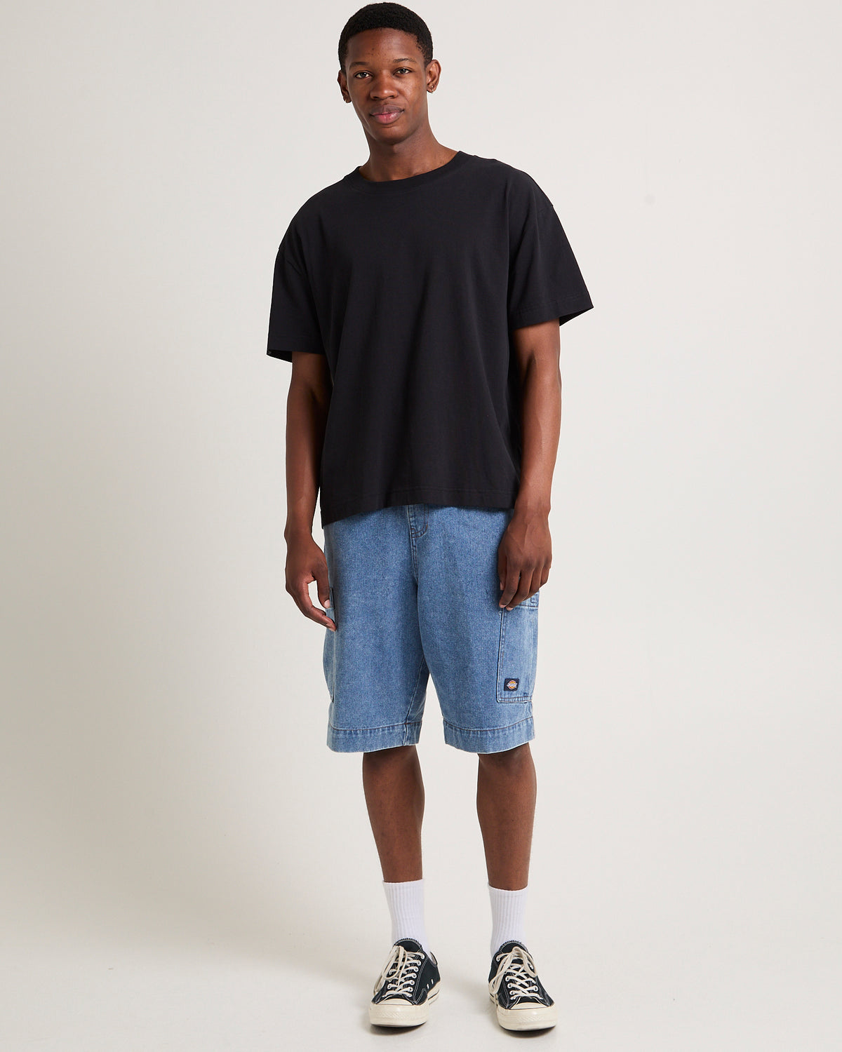 Dickies Cargo Chute Denim Shorts STONE WASHED INDIGO