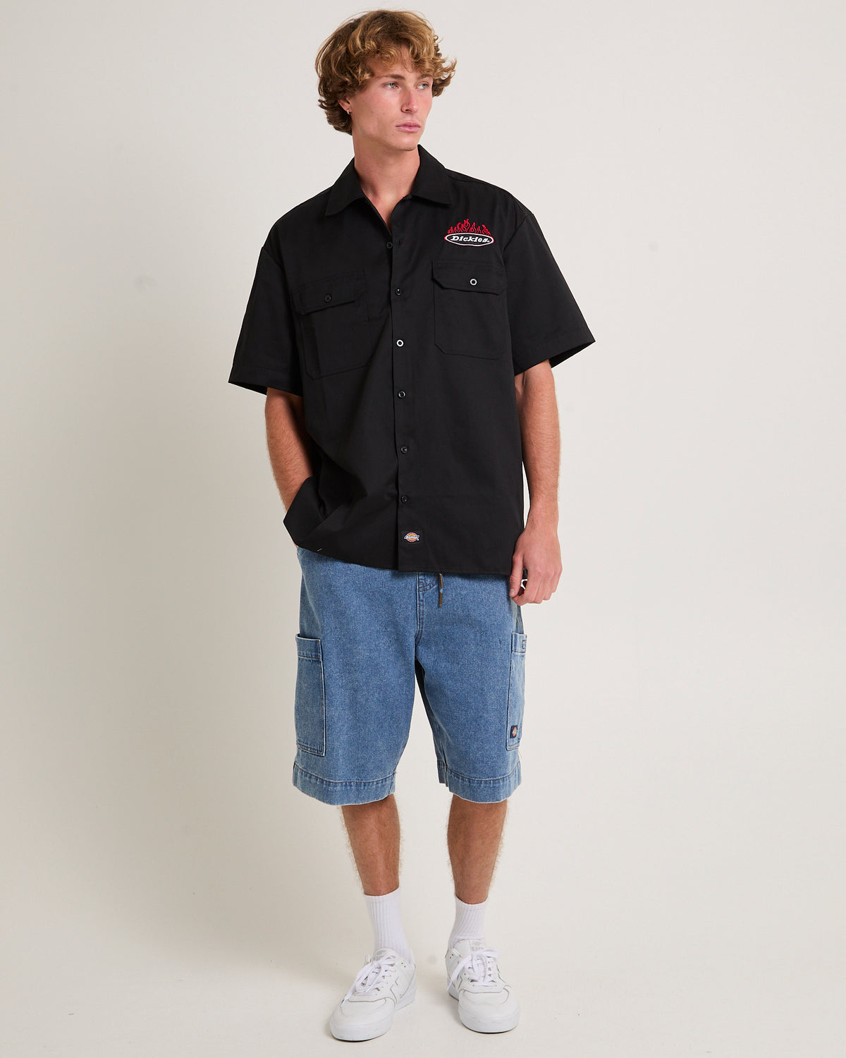 1574 Fire Boy Short Sleeve Shirt BLACK
