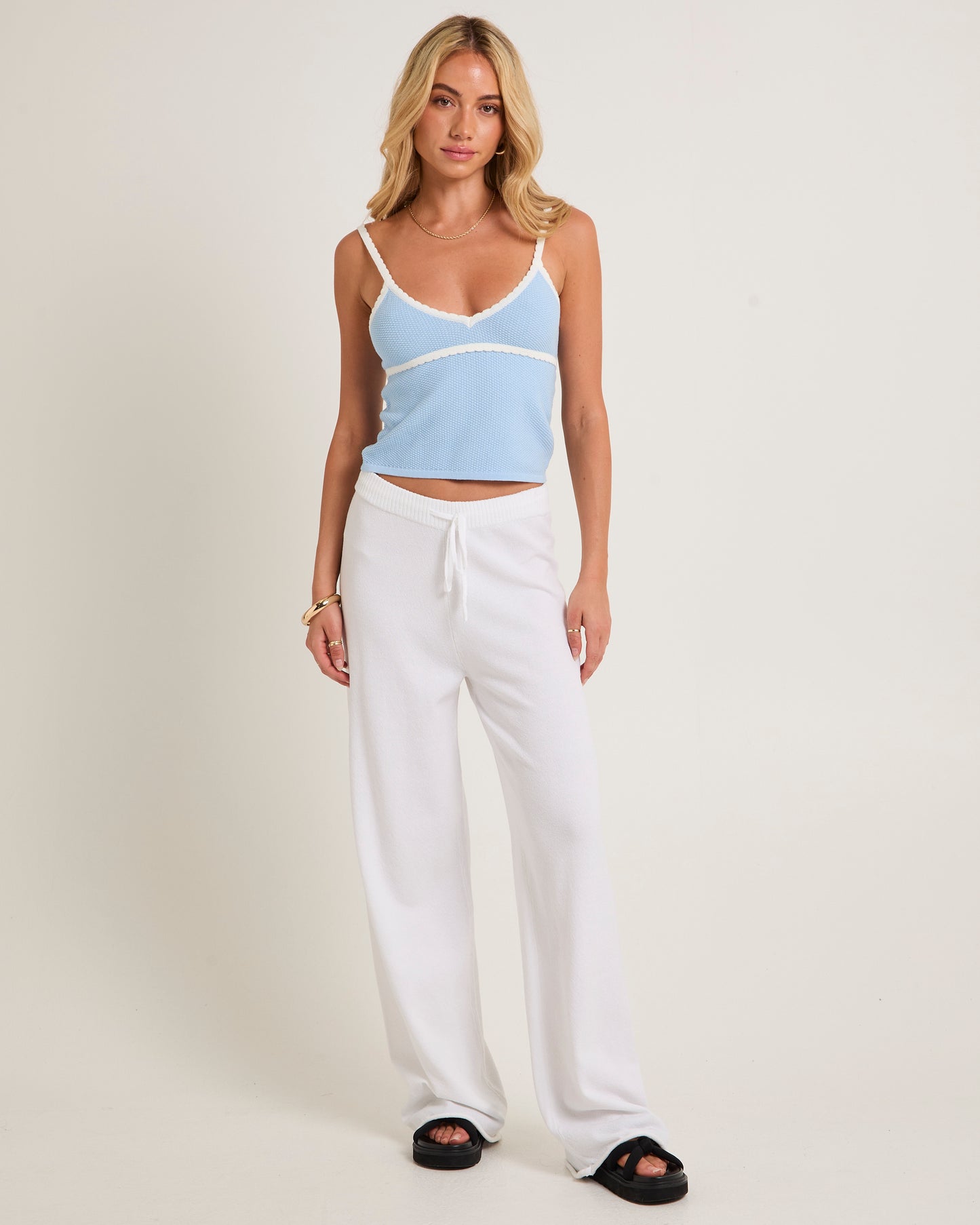 Nori Compact Contrast Knit Top