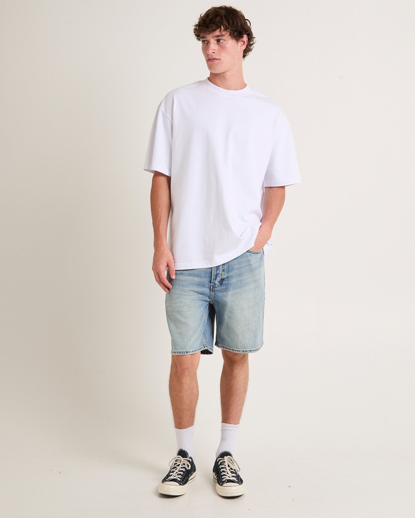 River Relaxed Denim Shorts