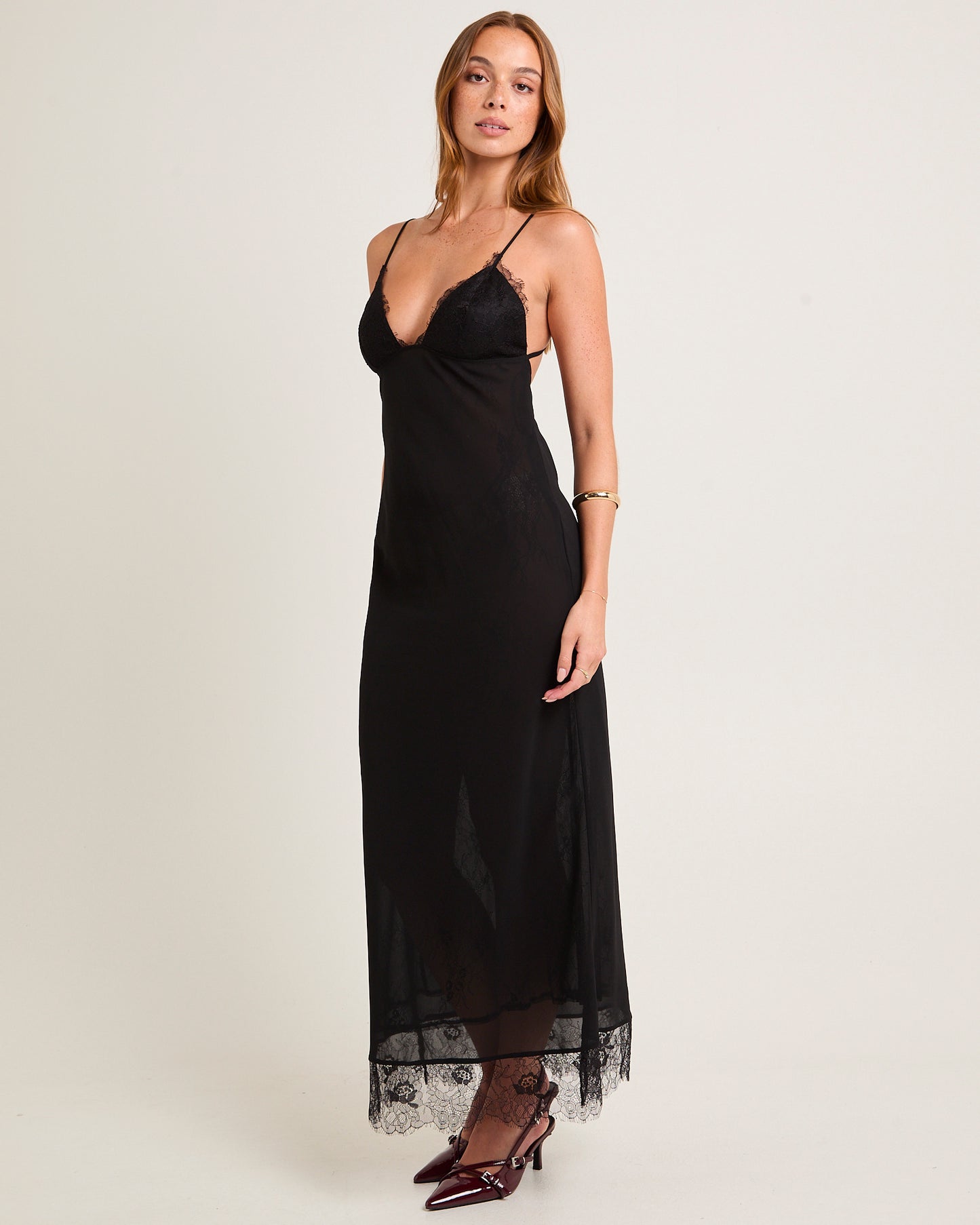 Blair Lace Tie Back Maxi Dress