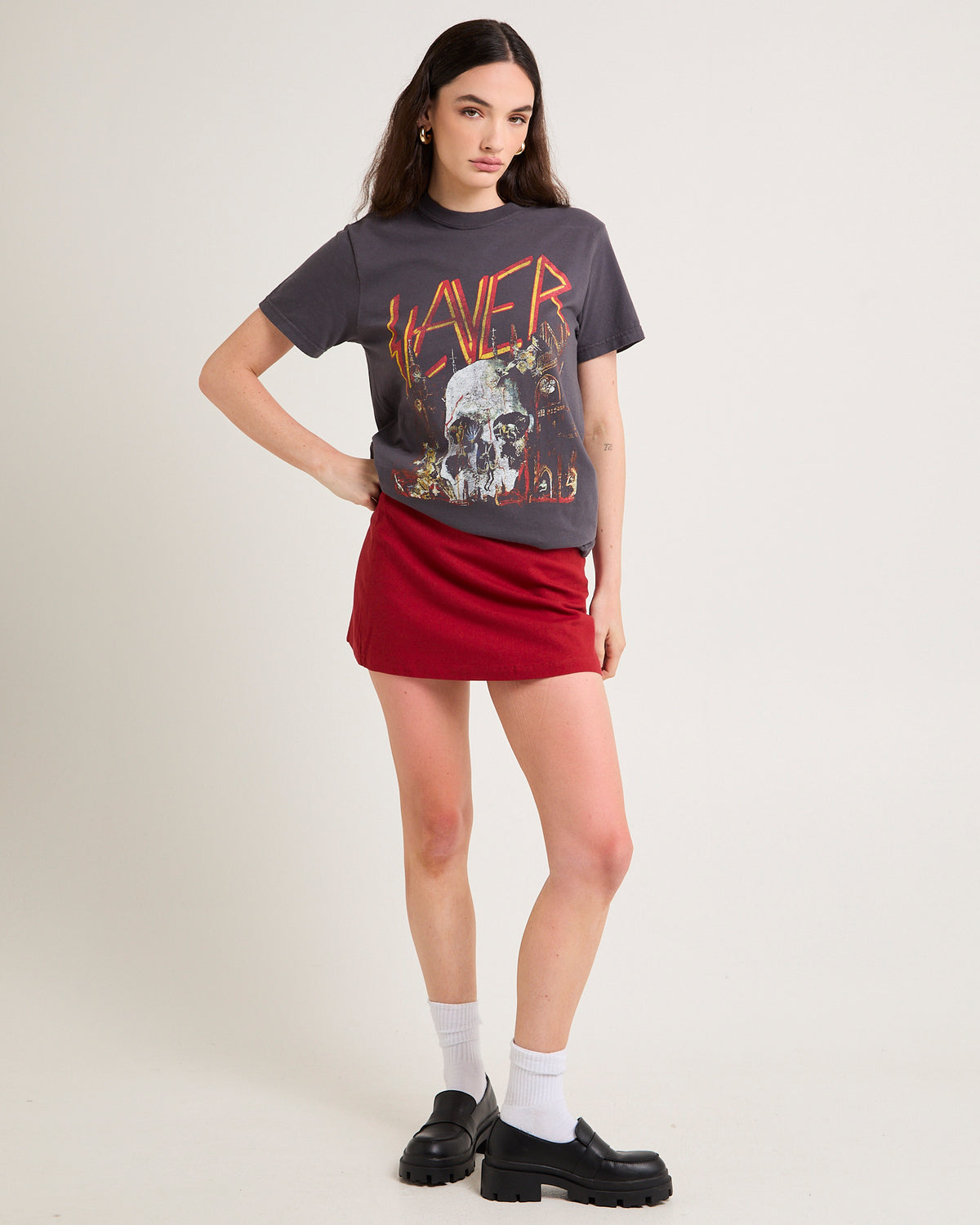 Slayer Oversized T-Shirt FADED BLACK