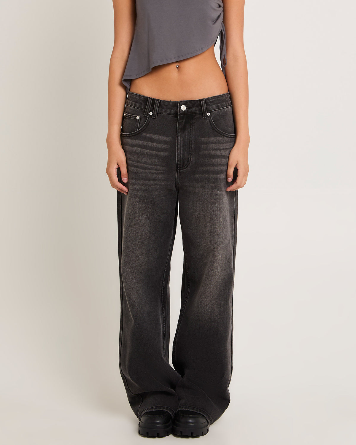 Rez Maxi Baggy Denim Jeans GREYED OUT