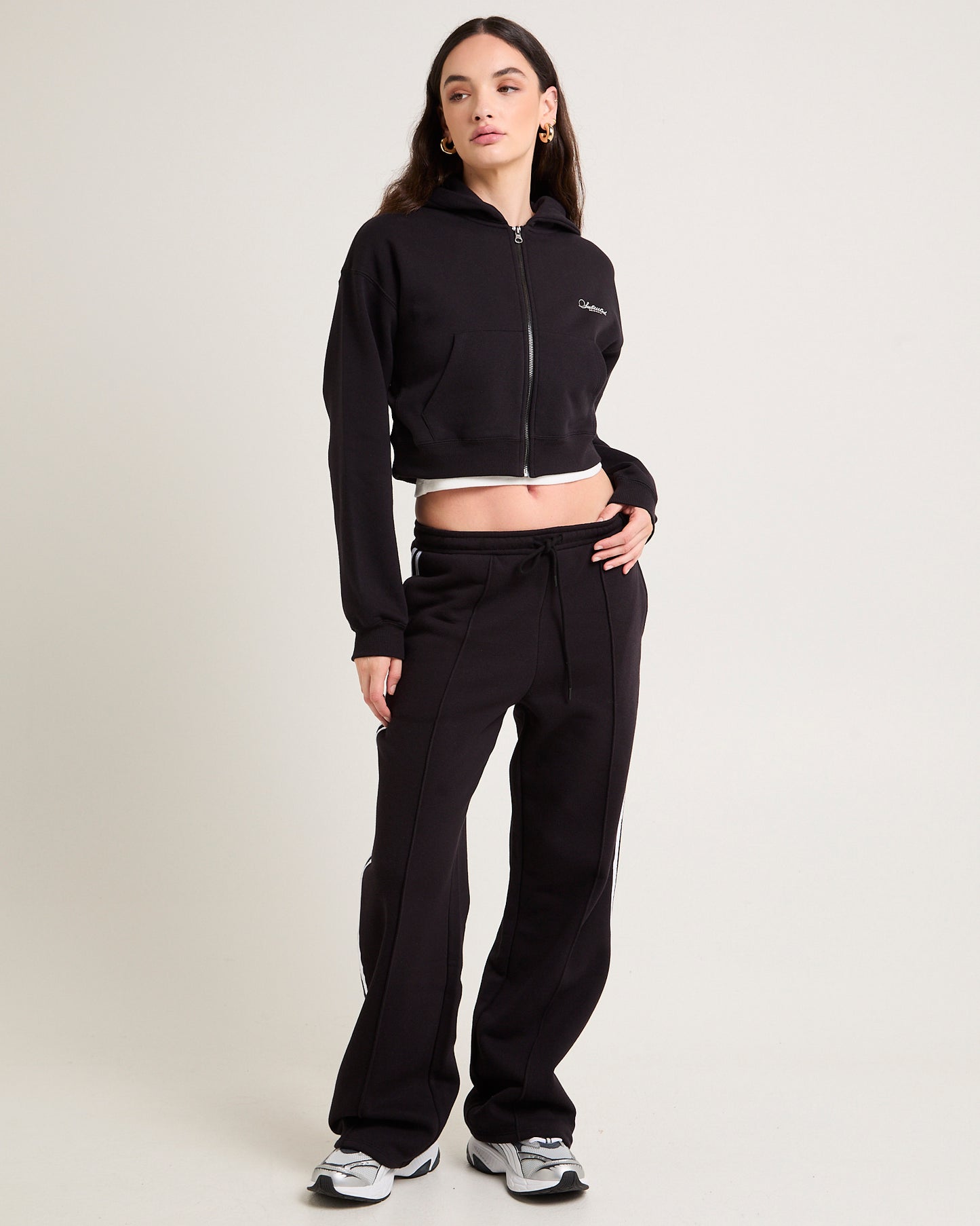 Cropped Zip Hoodie