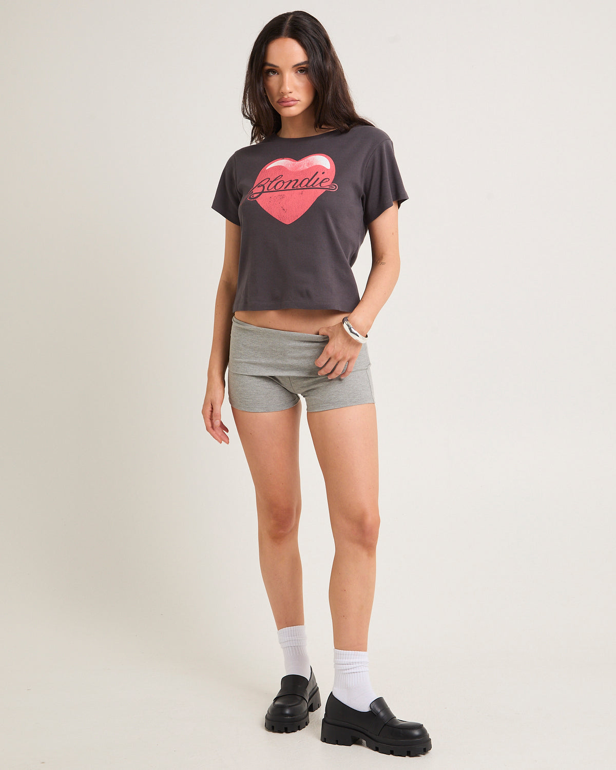 Heart Regular T-Shirt BLACK