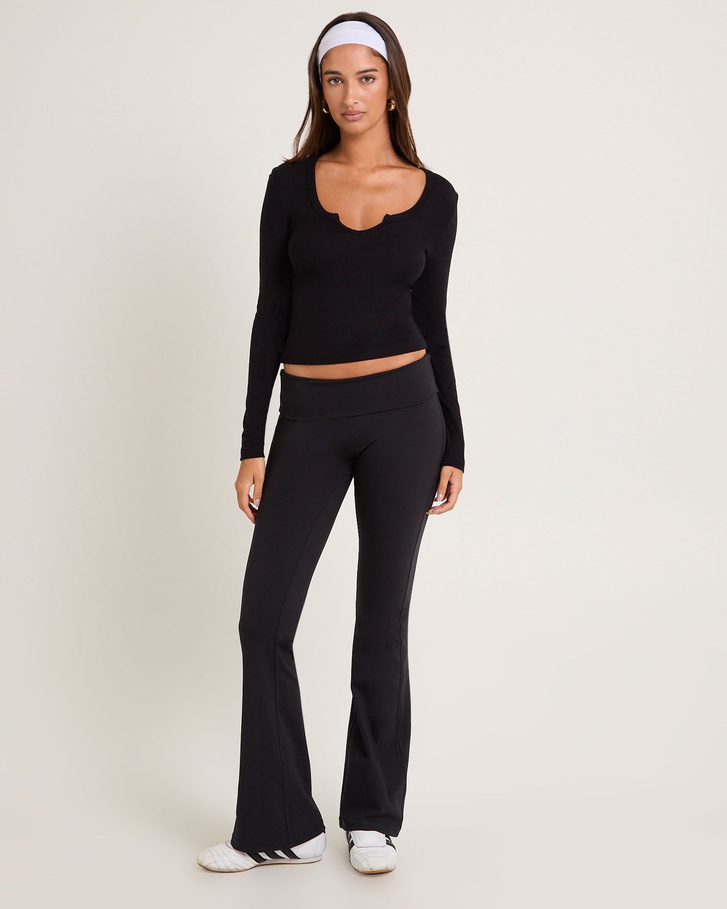 Slinky Scoop Neck Long Sleeve