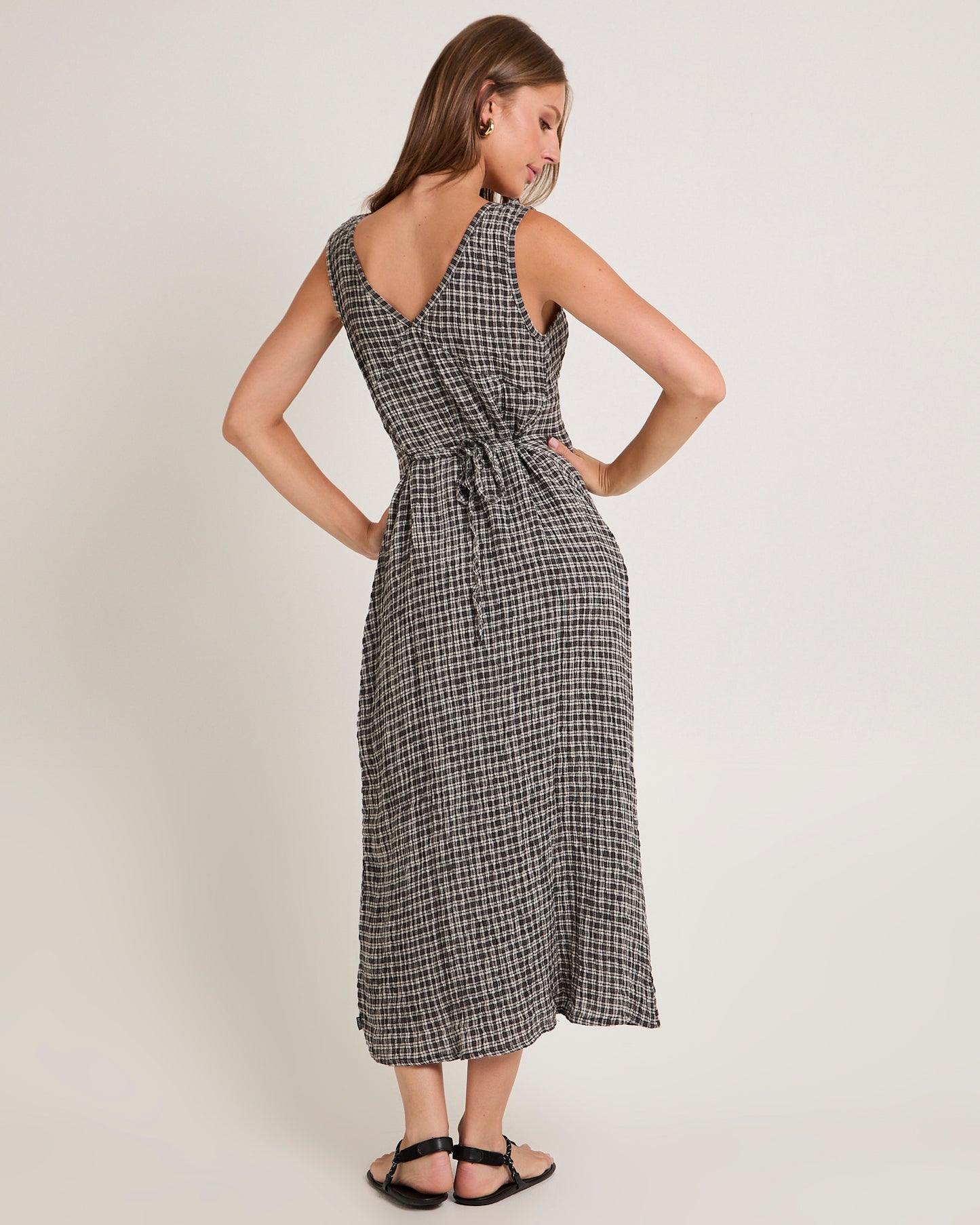 Asta Seersucker Maxi Dress