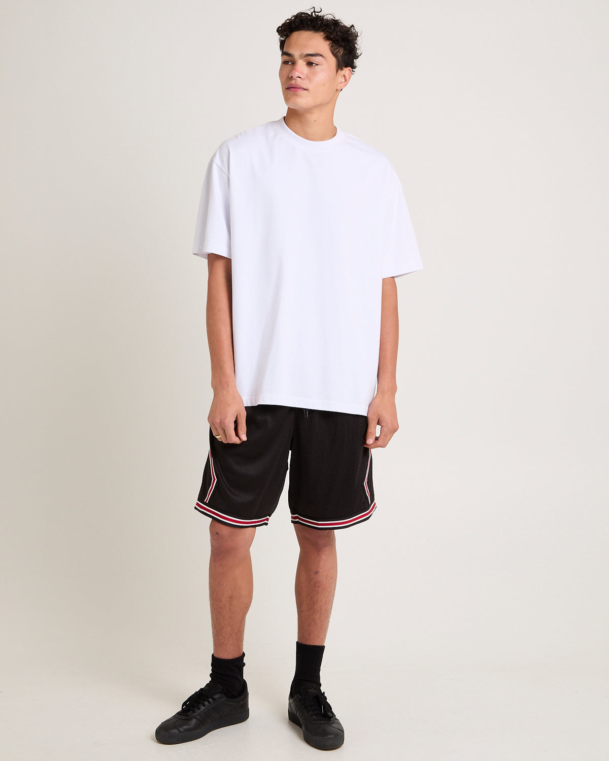 Ball Park Shorts Hardwood Classics BLACK/ RED