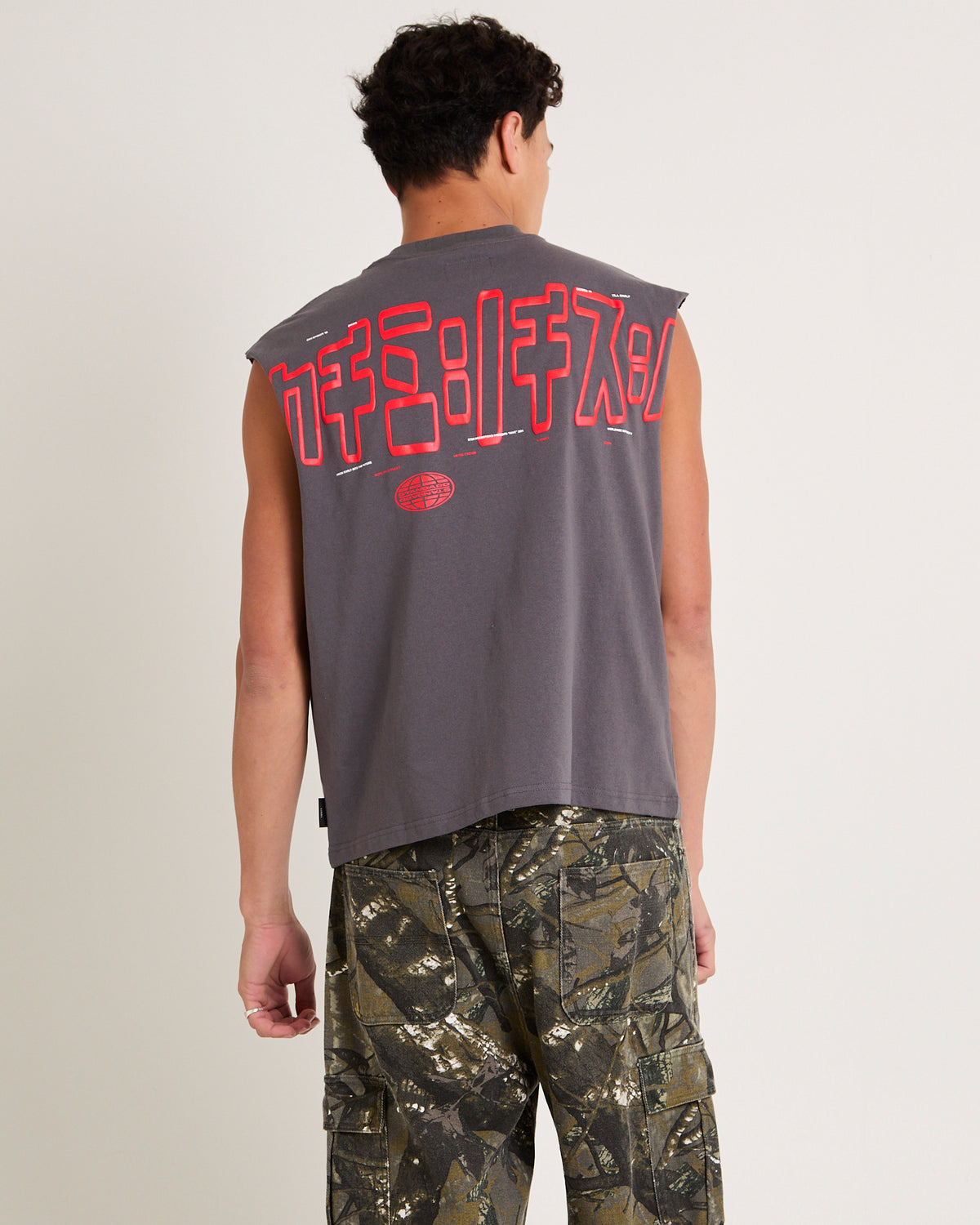 Raveworld Muscle Tank WASHED BLACK