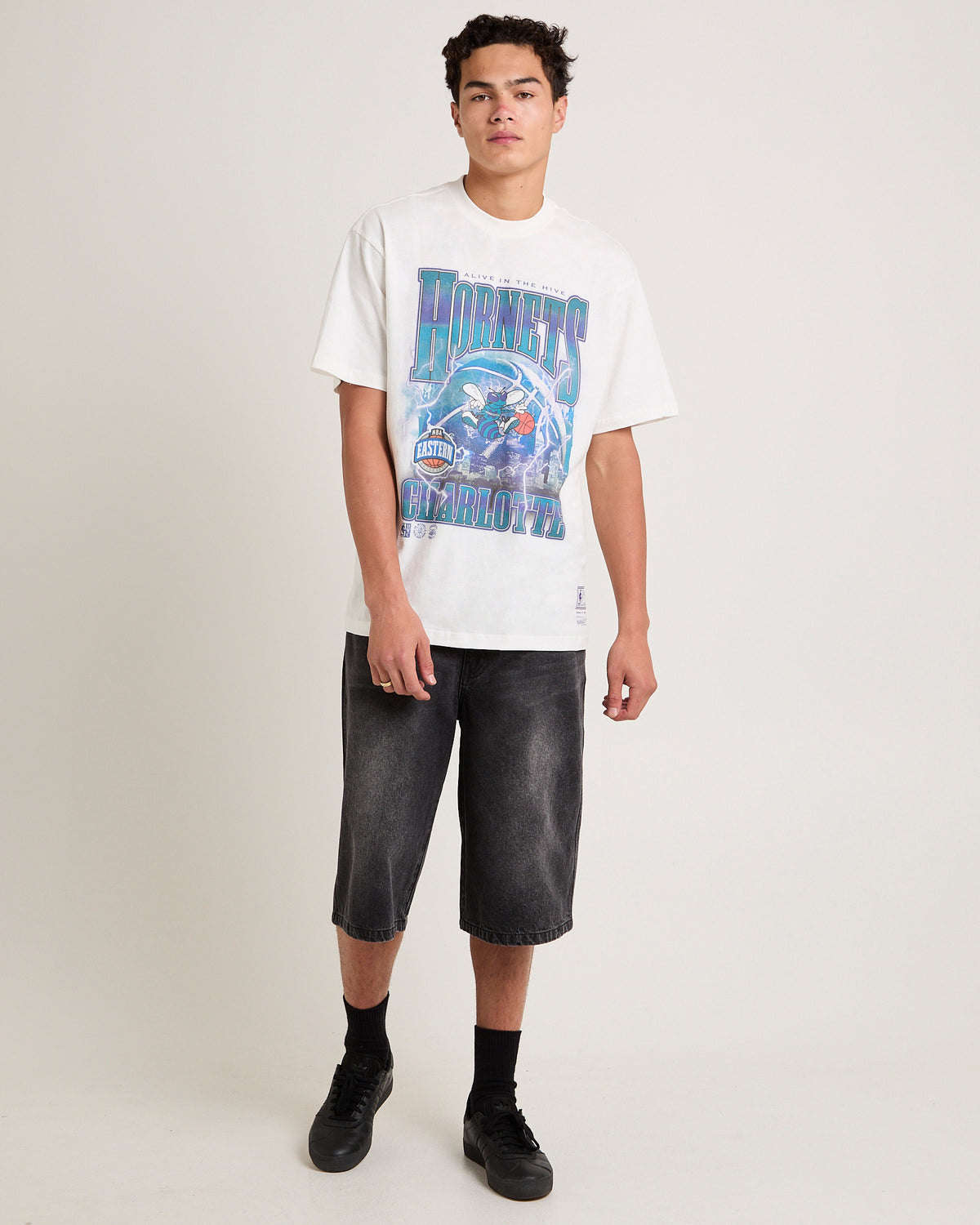 Charlotte Hornets City Strike T-Shirt VINTAGE WHITE