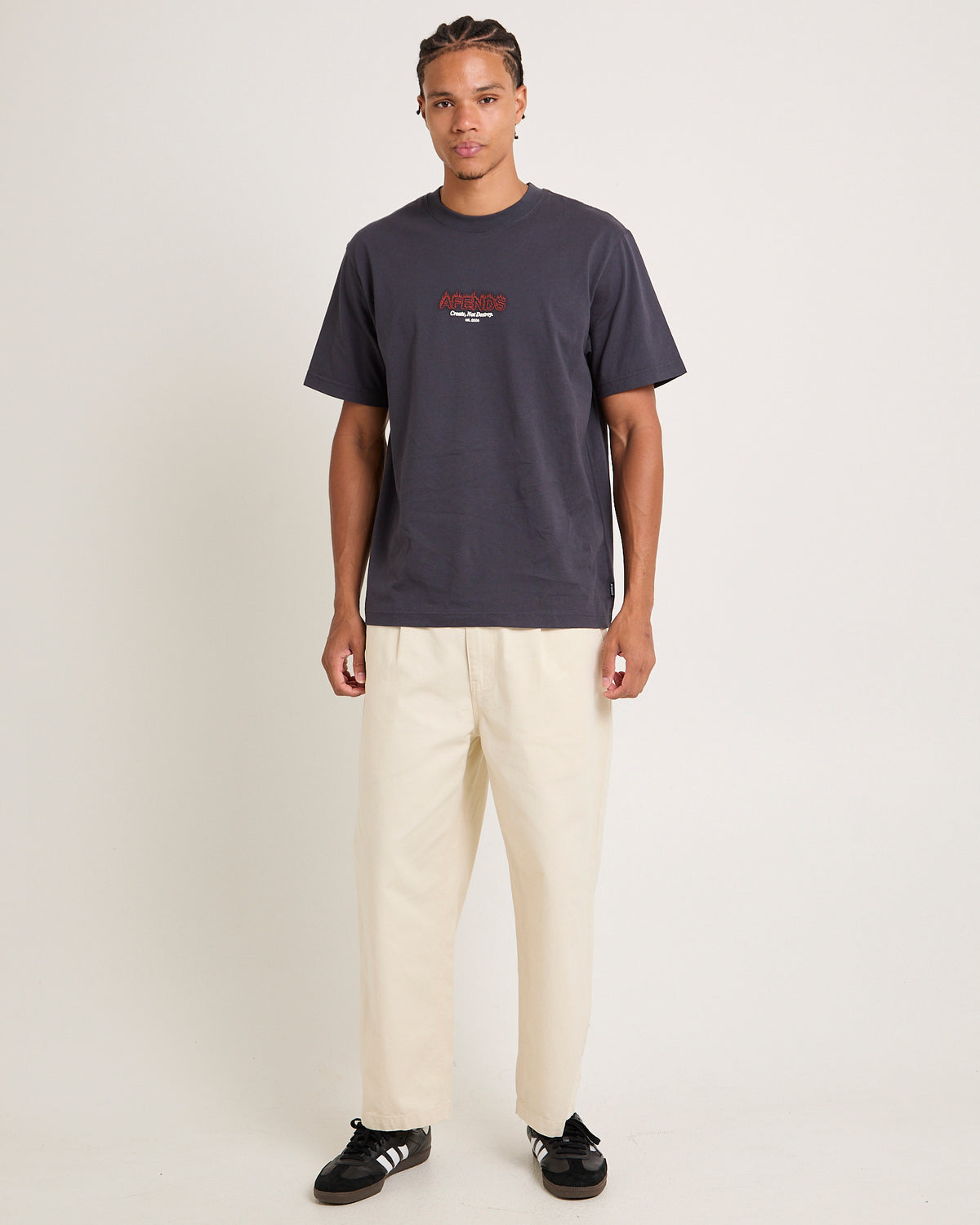 Ember Retro T-Shirt Charcoal