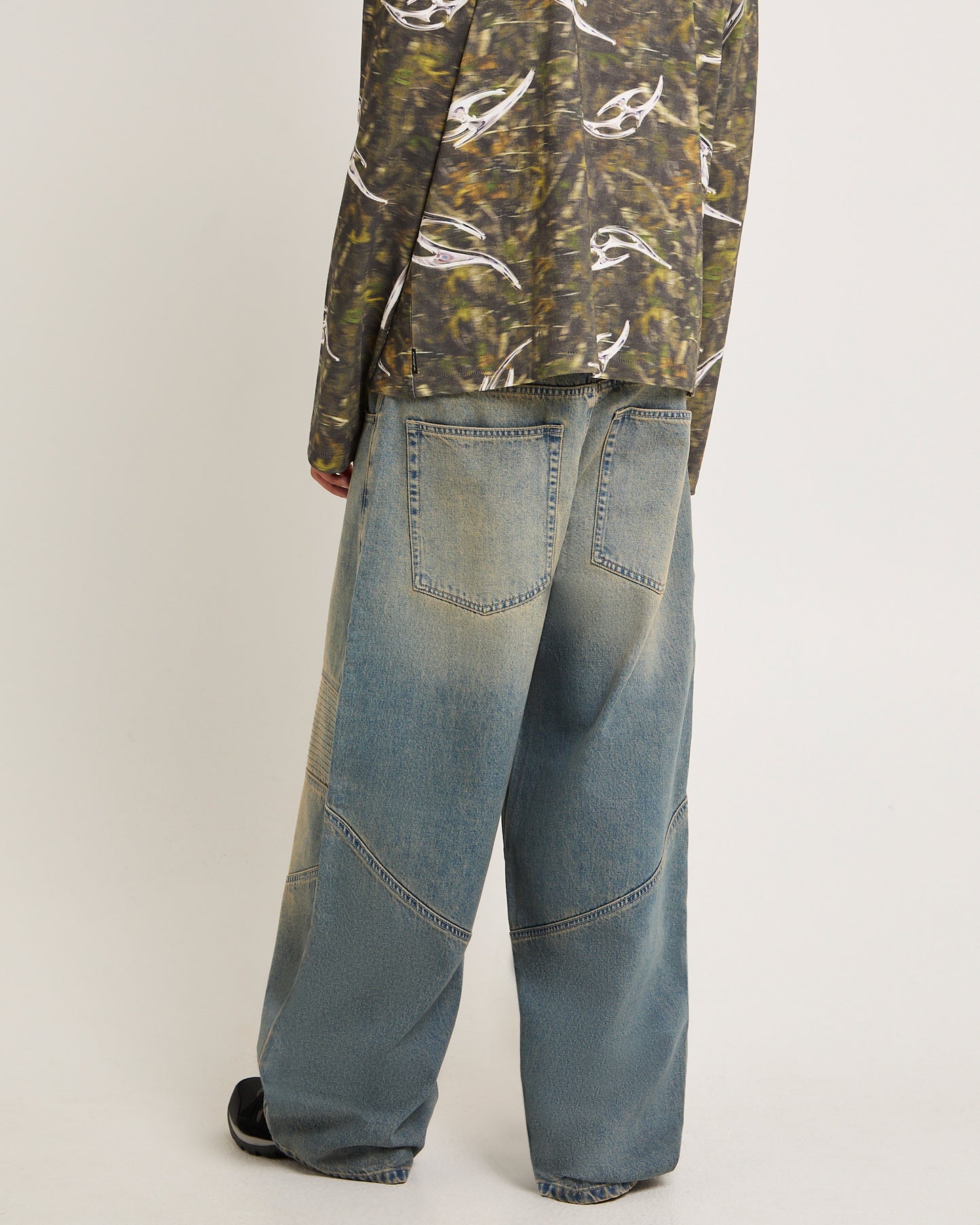 Baggy Moto Denim Jeans