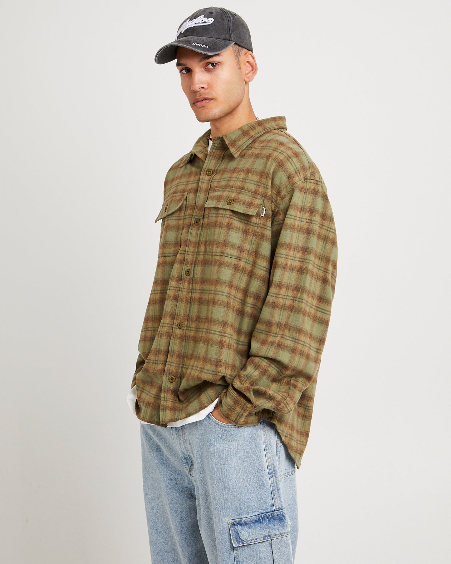 Plaid Long Sleeve Overshirt