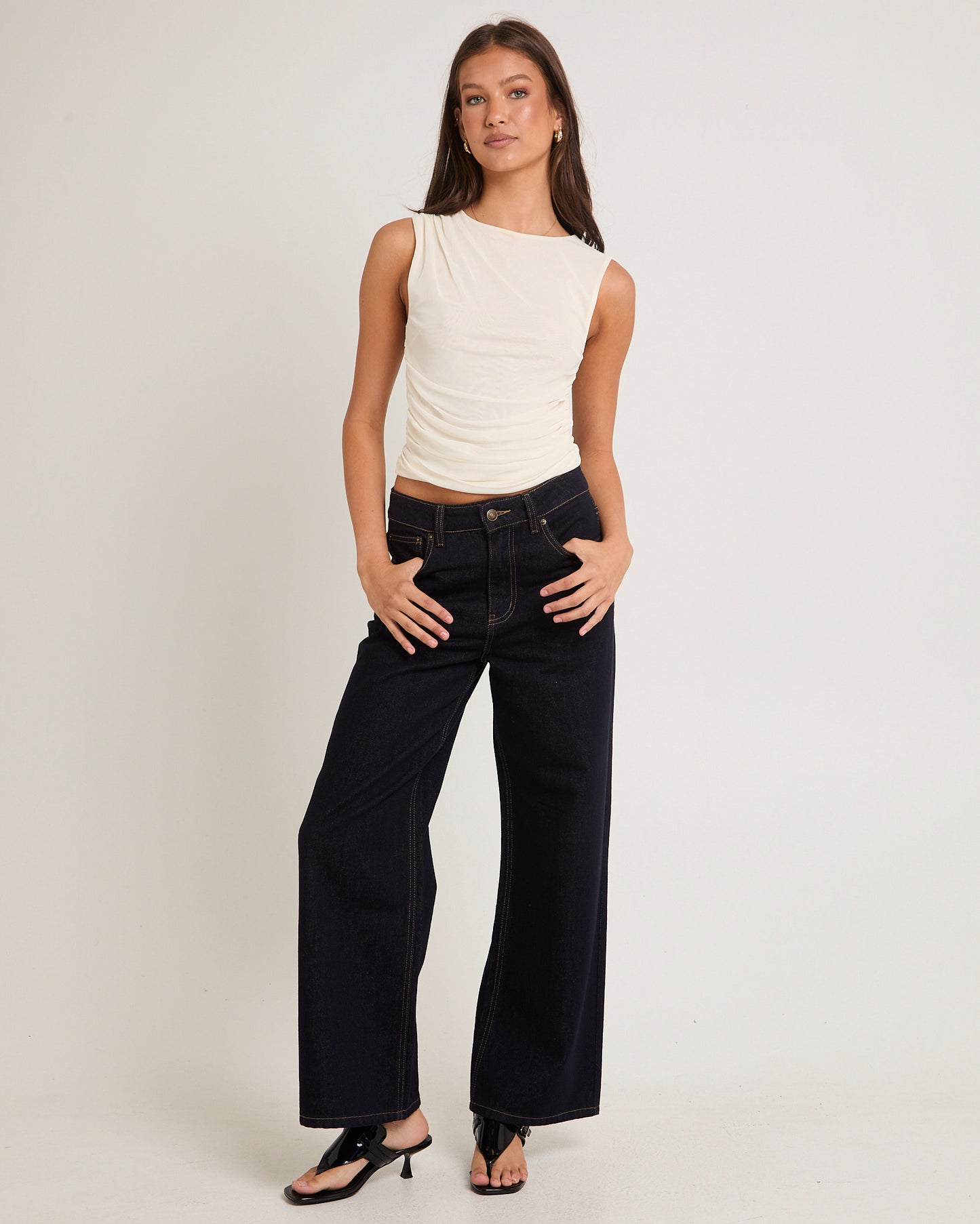 Wren High & Wide Denim Jeans Petite