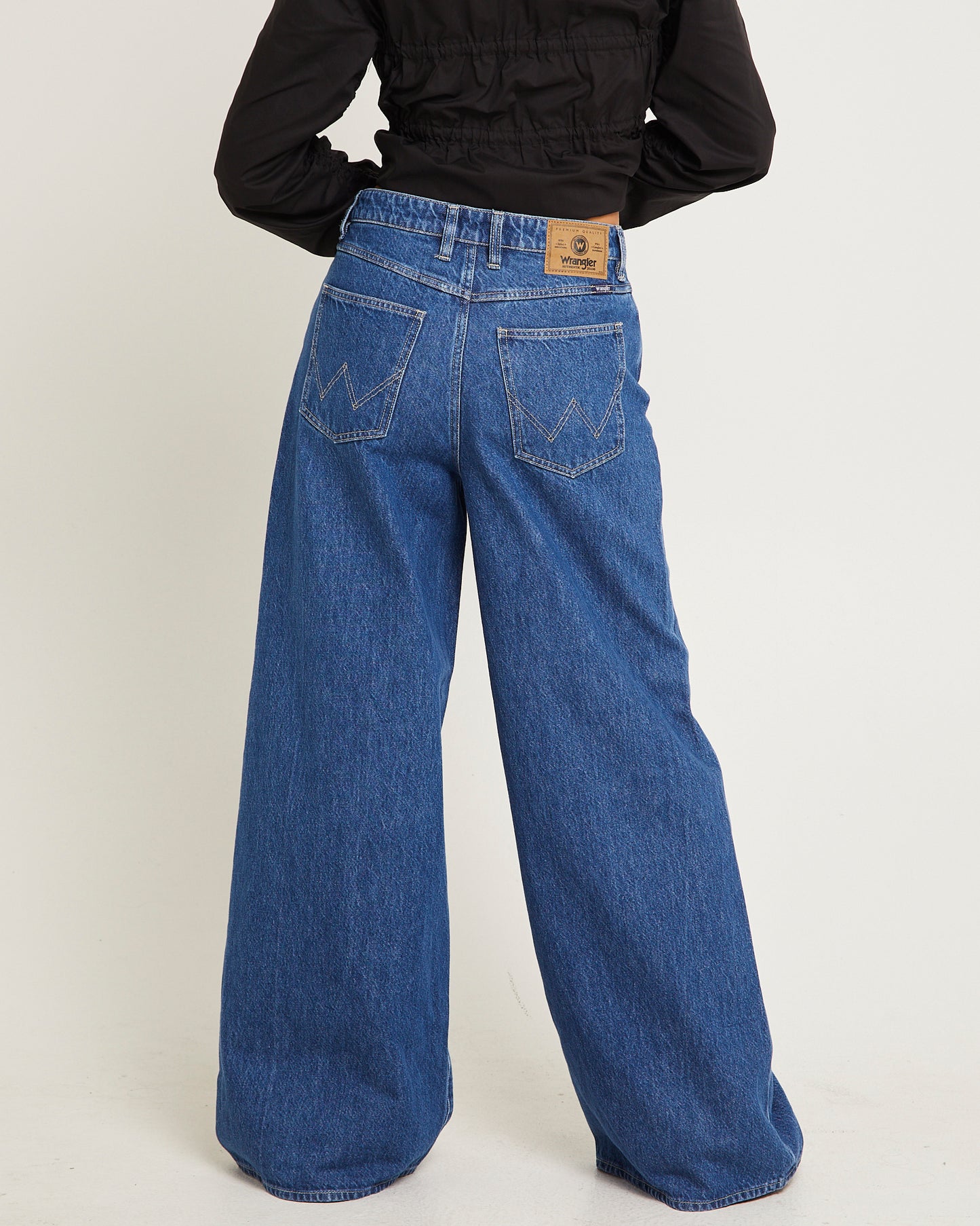 Mid Stevie Relaxed Denim Jeans Kick Drum Blue