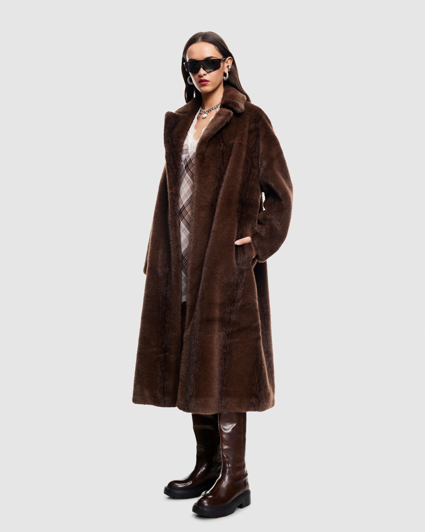 Moss Faux Fur Coat